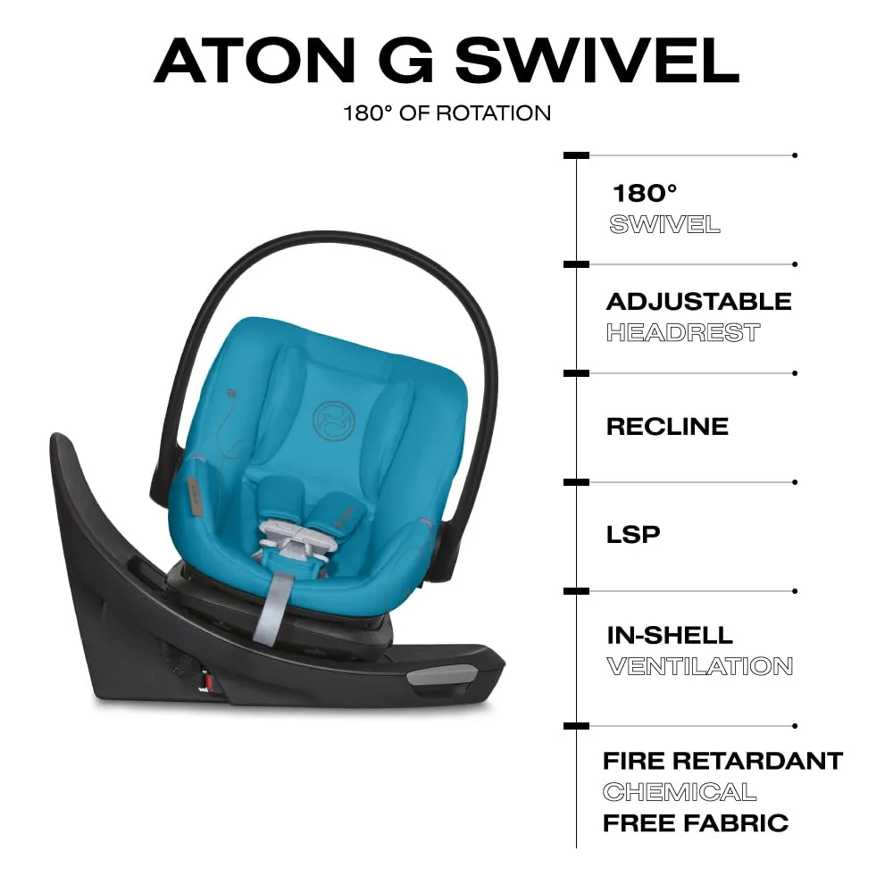 Aton G Swivel Infant Car Seat - Beach Blue - Image 3