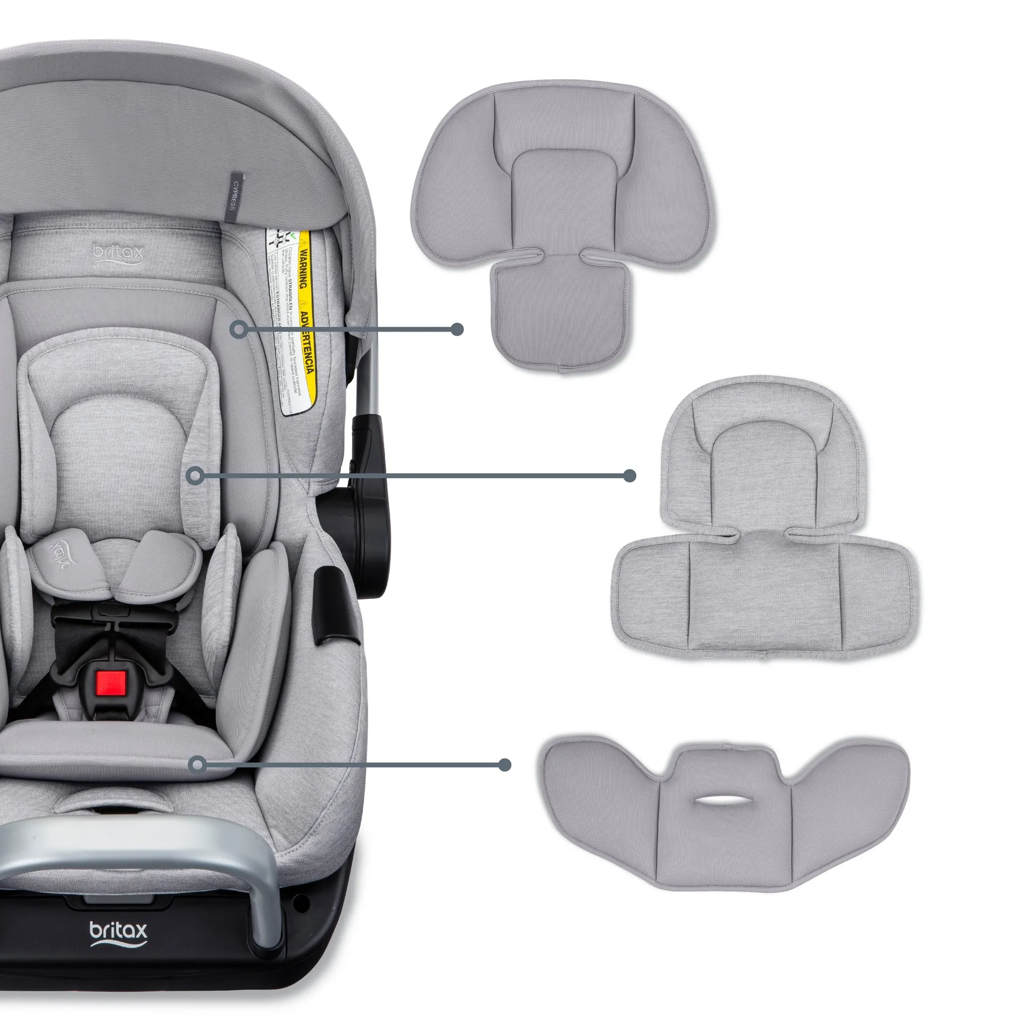 Cypress Infant Car Seat Rear-Facing with ClickTight Base - Ponte Glacier - Image 3