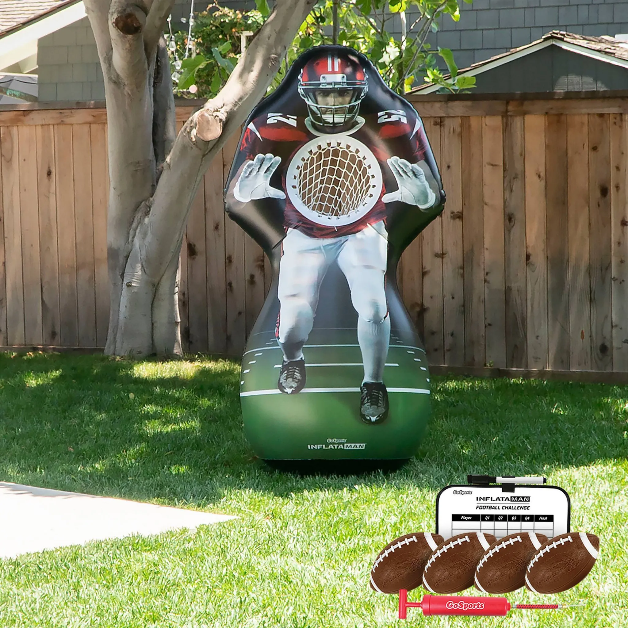 Inflatable Football Challenge Toss Toy Game Set - 7pc - Image 3