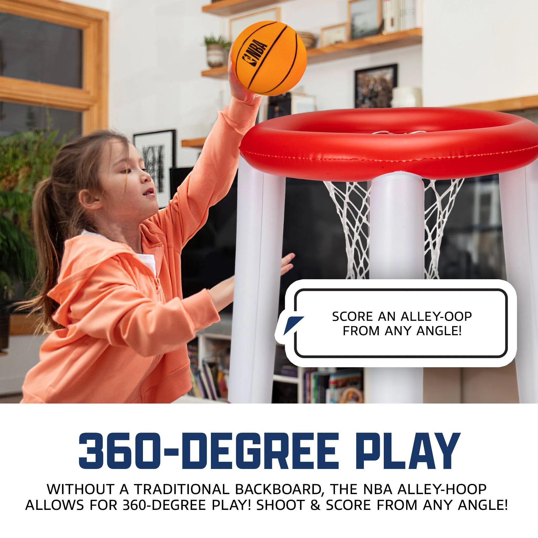 Inflatable Toy Basketball Hoop Set - 4pc - Image 3