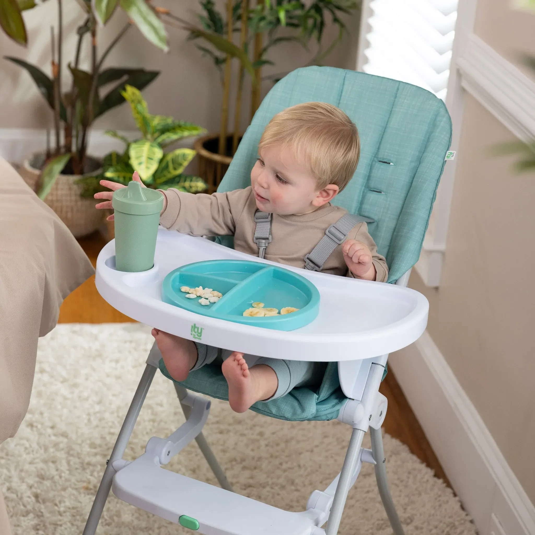 Ingenuity Twist & Dine Booster Seat Plates - Gray - Image 5
