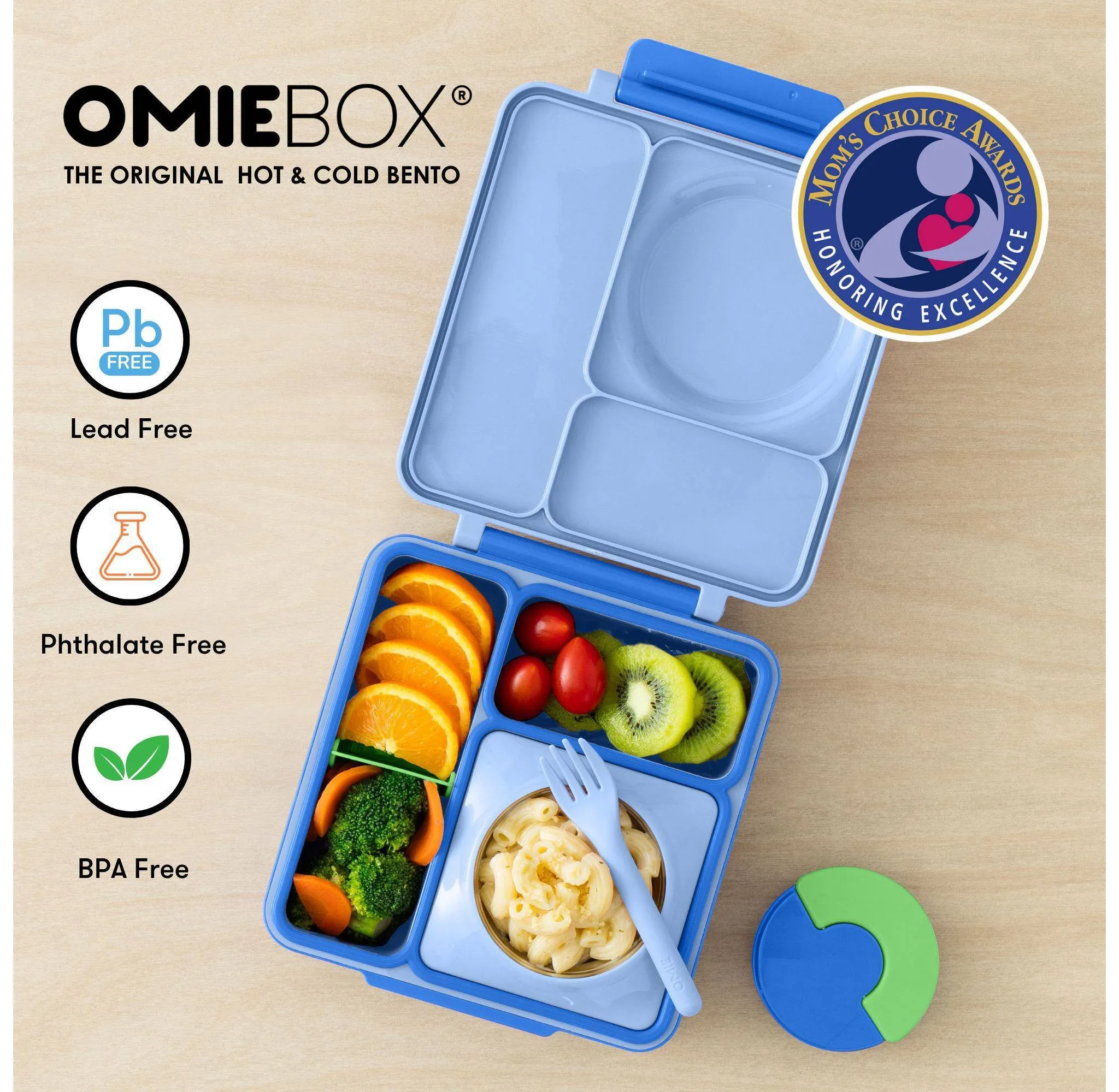 Insulated Bento Lunch Box with Leakproof Thermos - Blue - Image 3