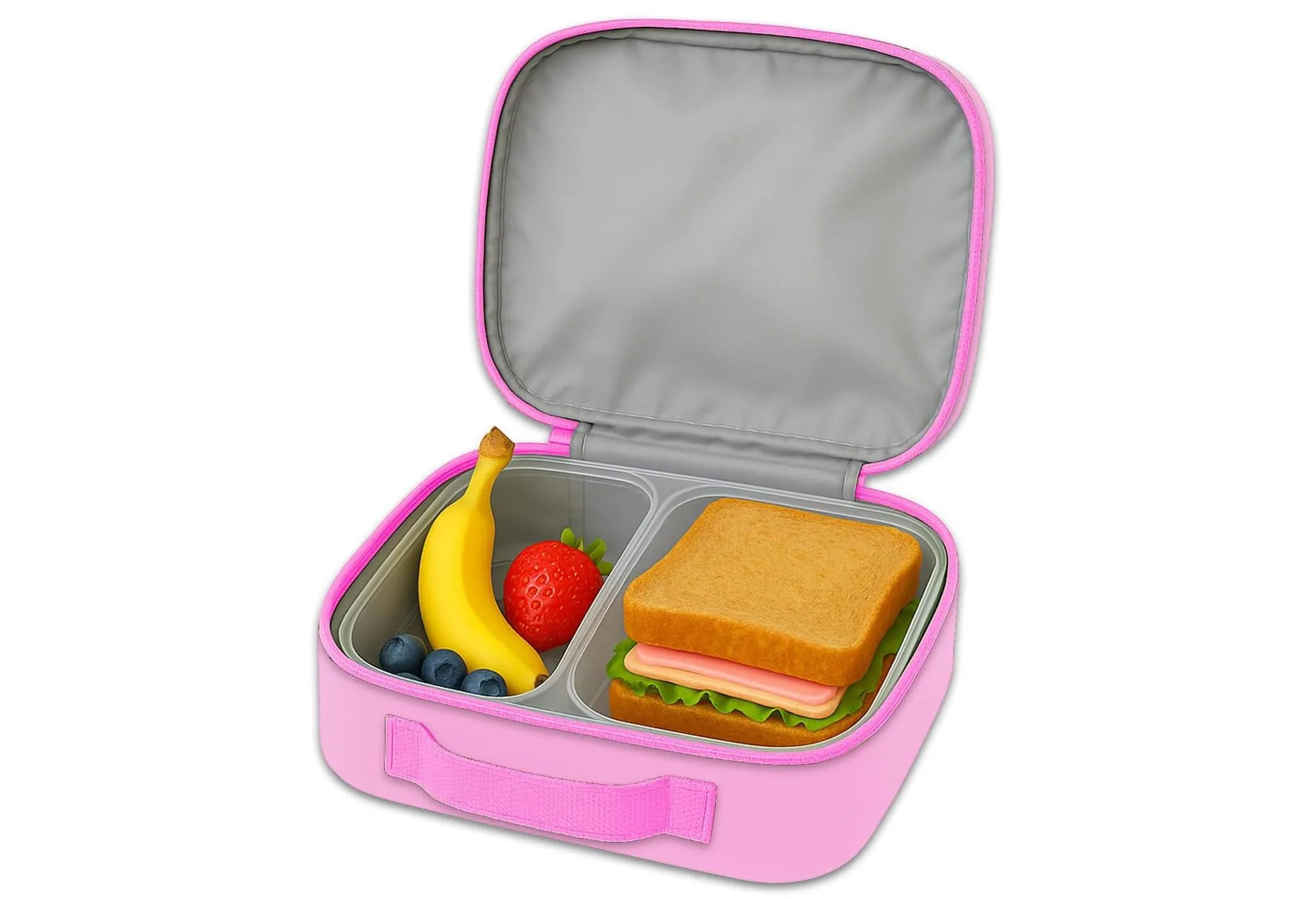 Insulated Lunch Bag - Pink Strawberry - Image 2