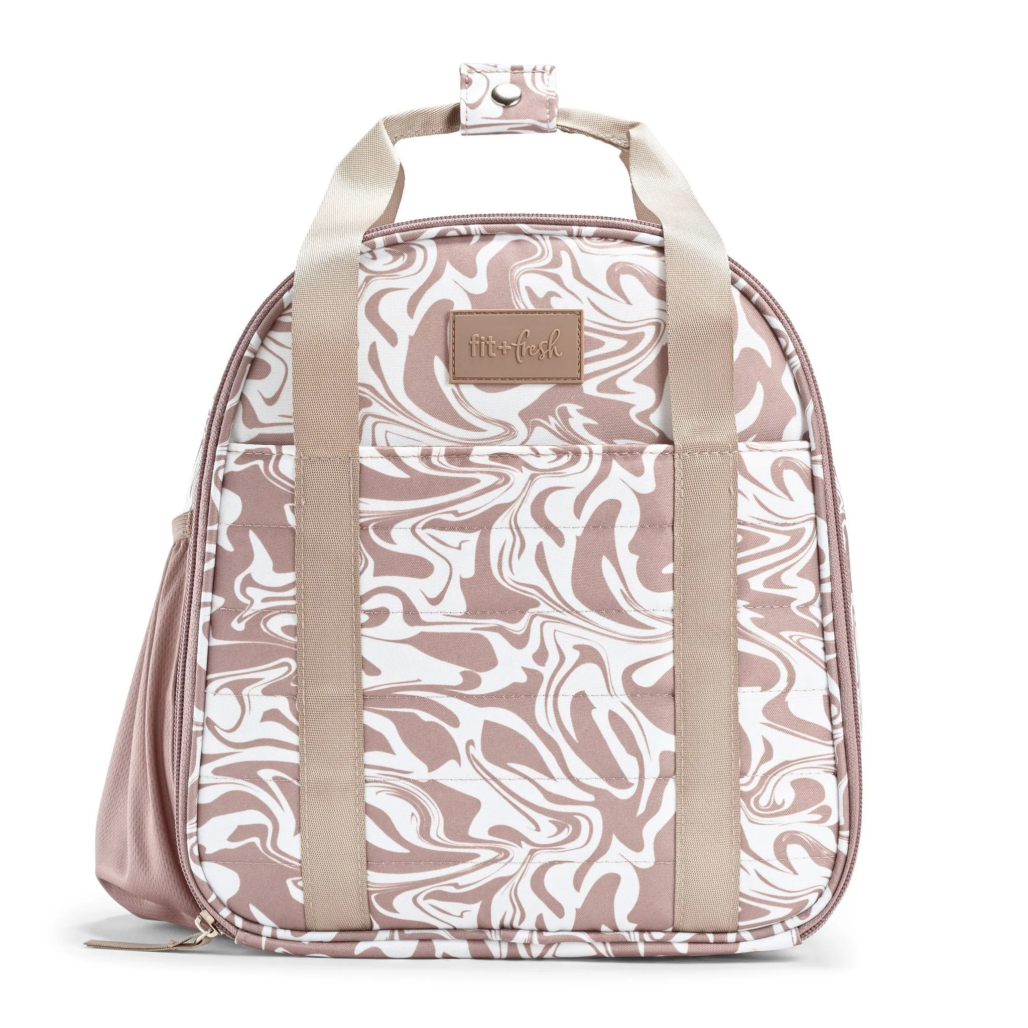 Insulated Lunch Kit with 4 Containers - Mushroom Liquid Marble - Image 2