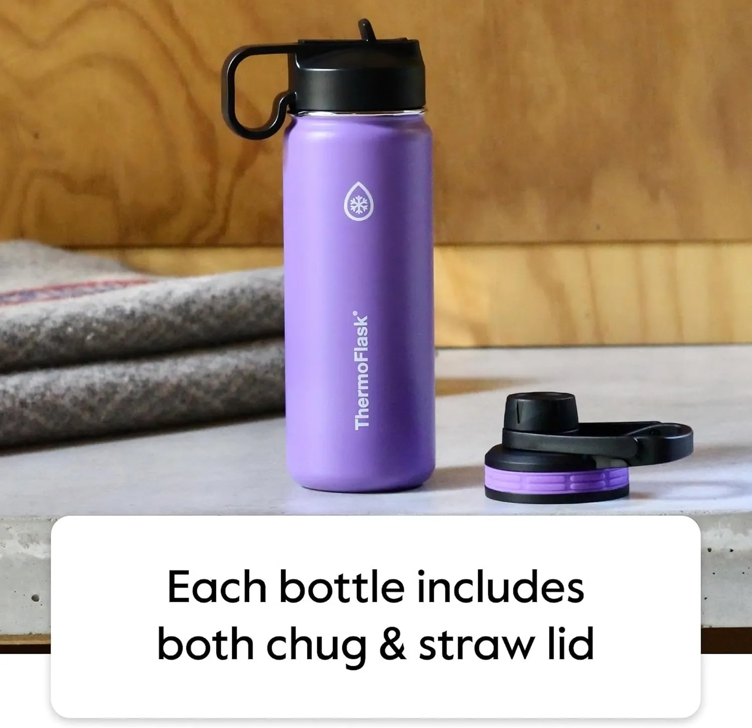 Insulated Stainless Steel Bottle - Plum - Image 4