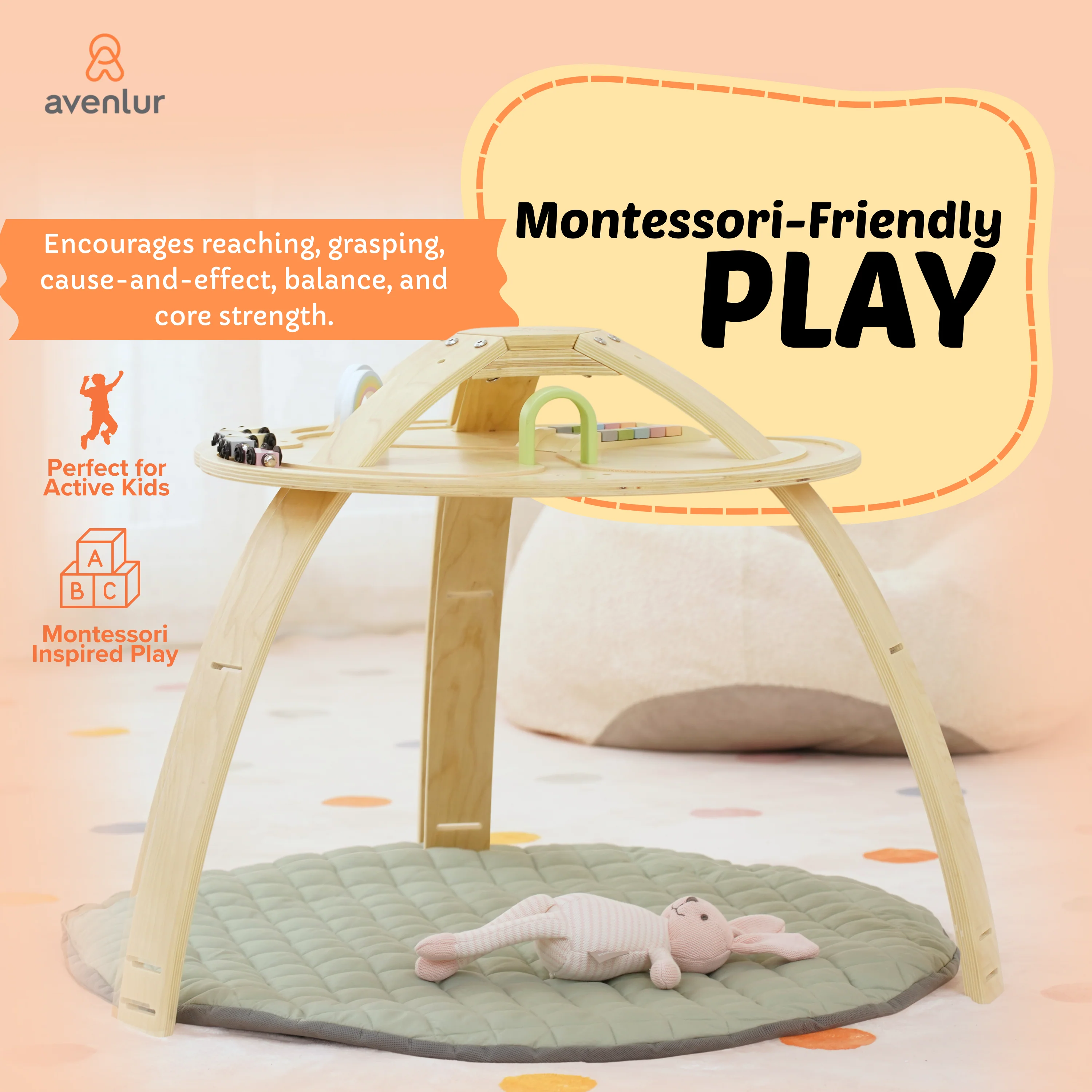 Ivy | 3-in-1 Baby Bouncer, Gym & Toddler Activity Table - Image 3