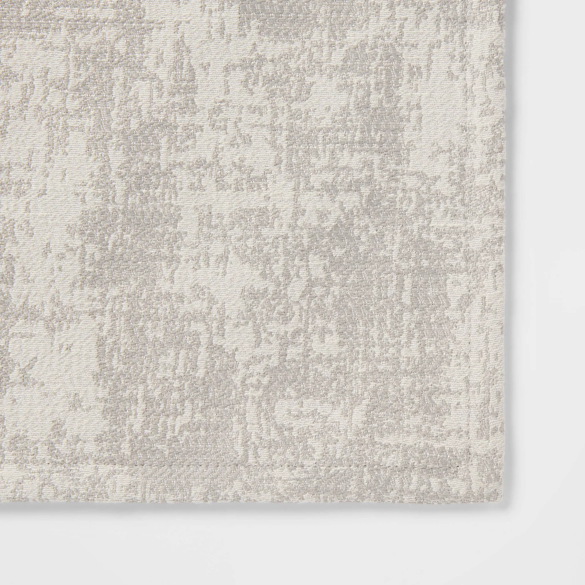Jacquard Luxe Cotton/Polyester Table Runner - Gray - Image 2