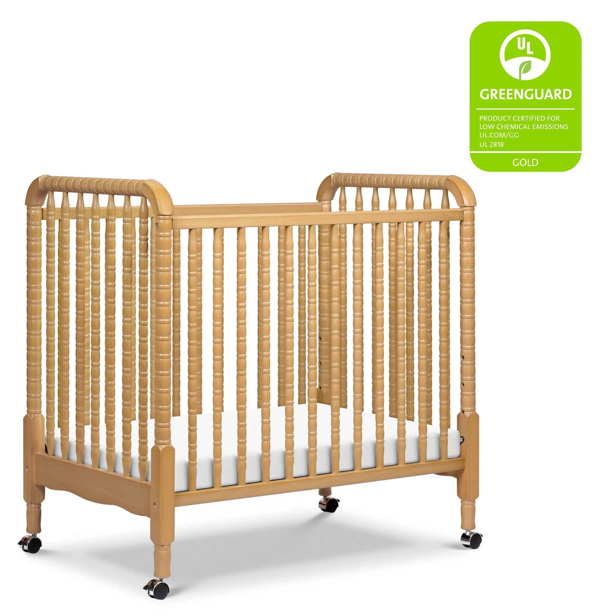 Jenny Lind 3-in-1 Convertible Mini Crib - Honey - Image 2