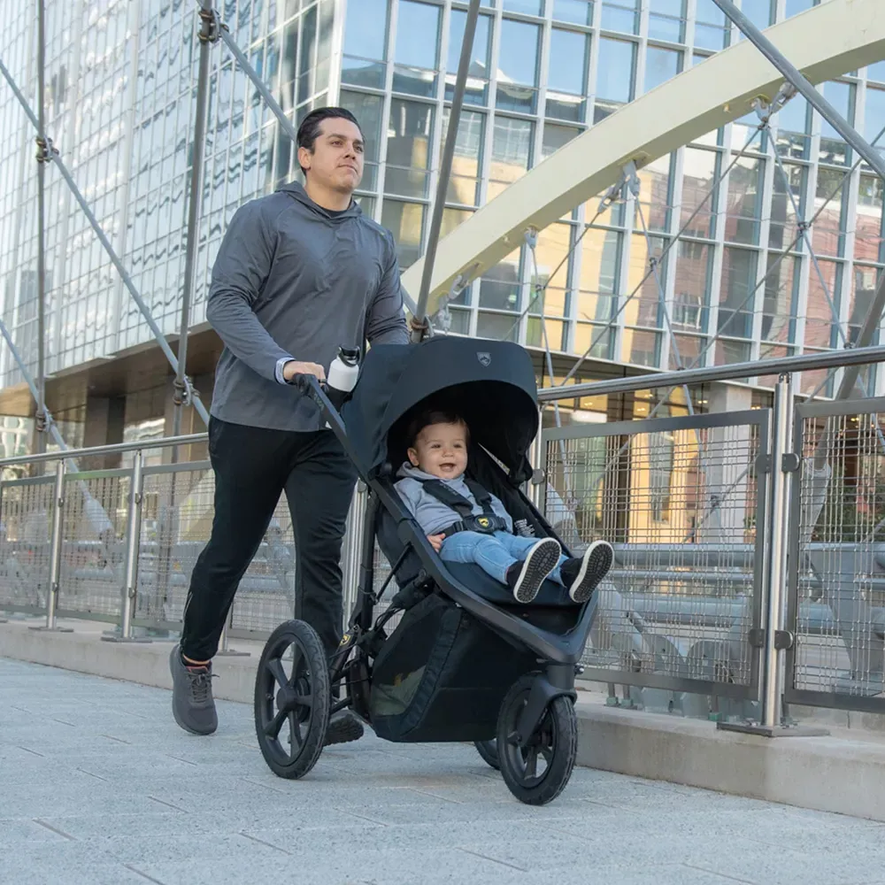 Jogging Stroller with Dual Suspension and Air-Filled Tires - Nightfall - Image 4