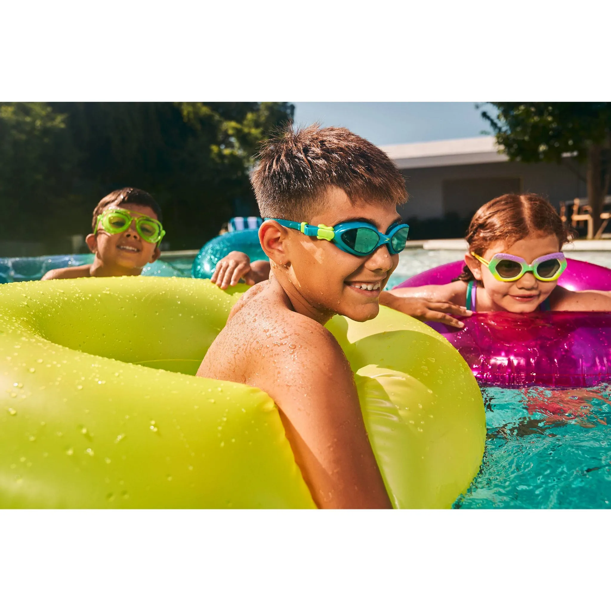 Junior Amp Mirrored Swim Goggles - Blue/Green - Image 5