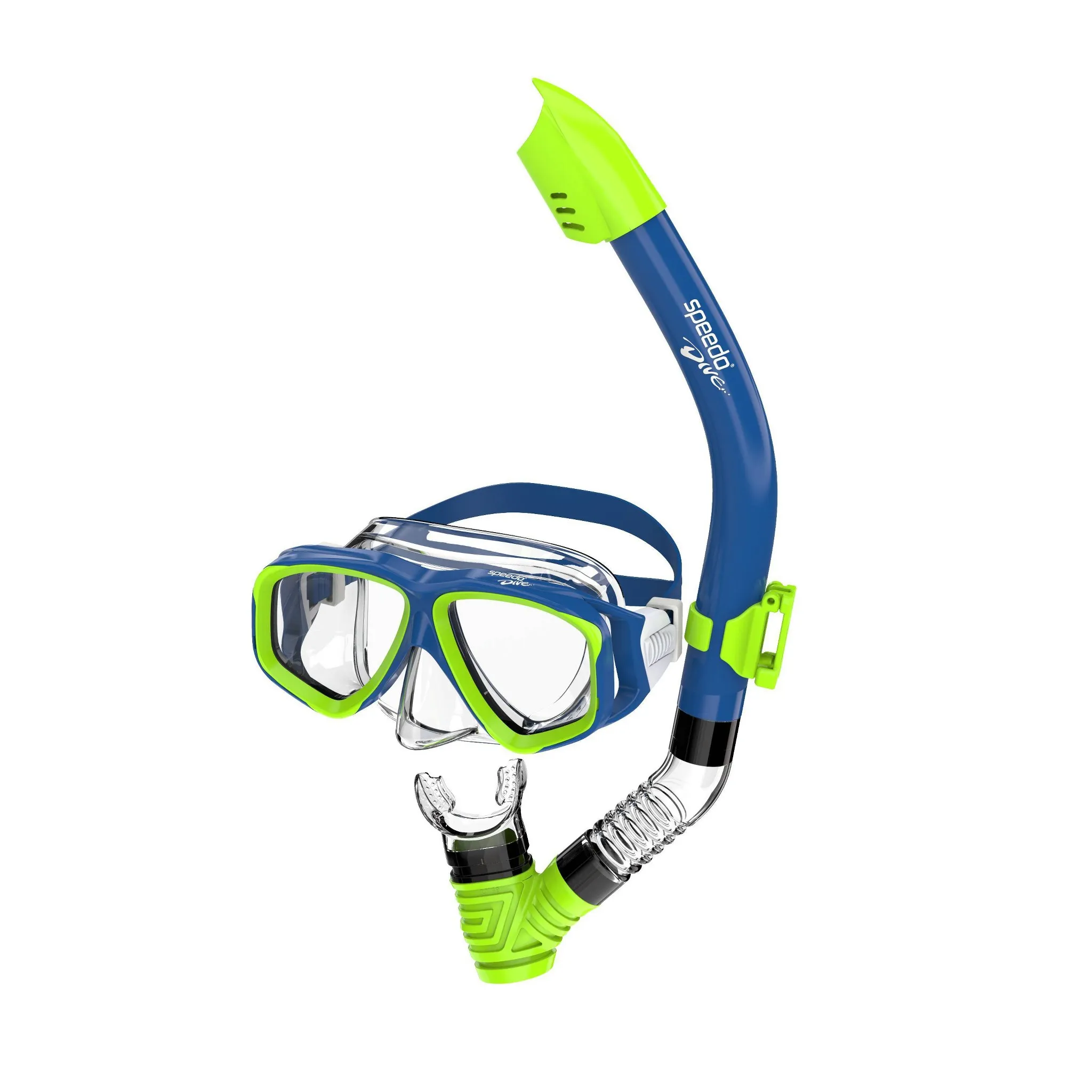 Junior Reefscout Mask & Snorkel Set - Blue/Green