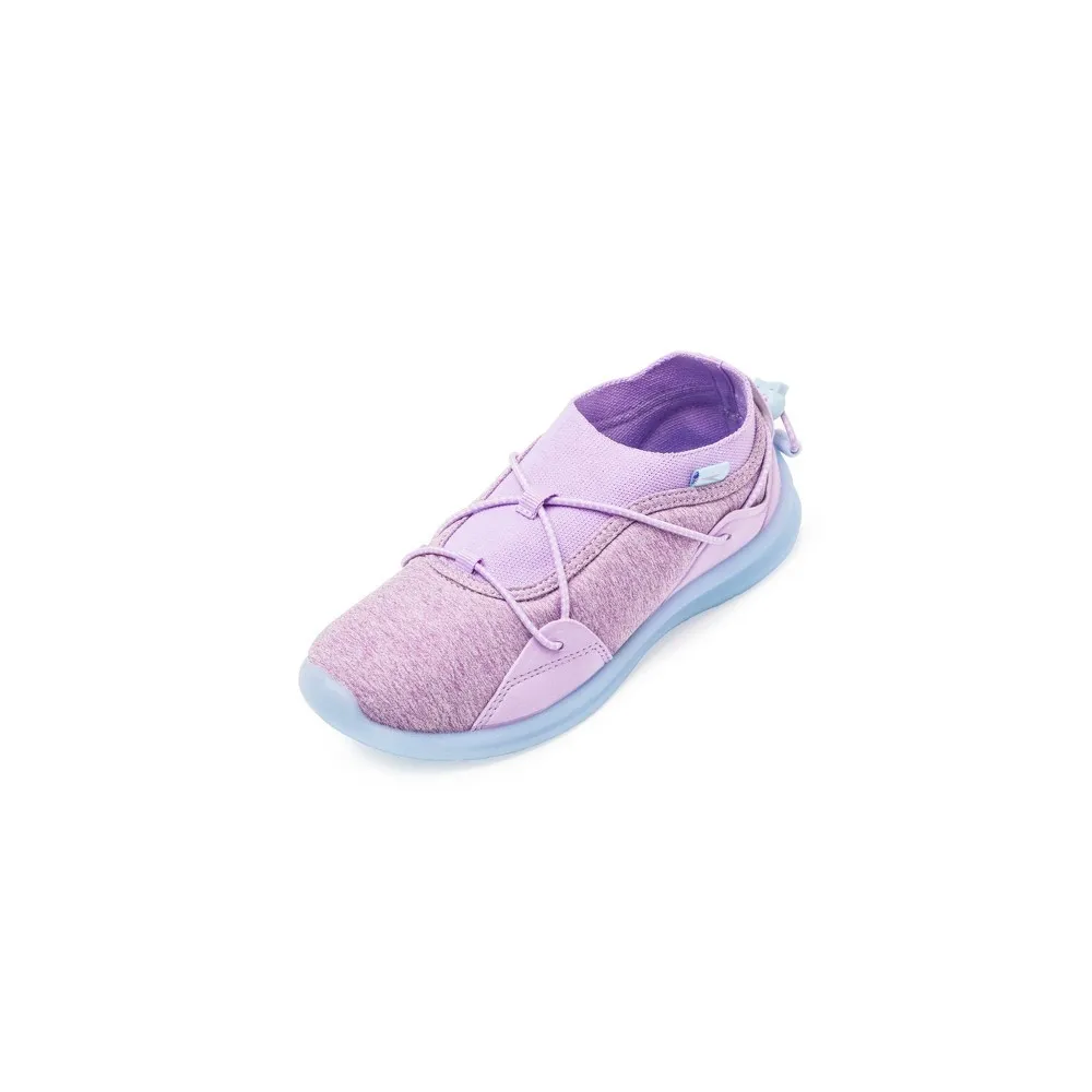 Junior WaterTrek Water Shoes - Lilac L: Abstract Pattern, Breathable Pull-On - Image 4