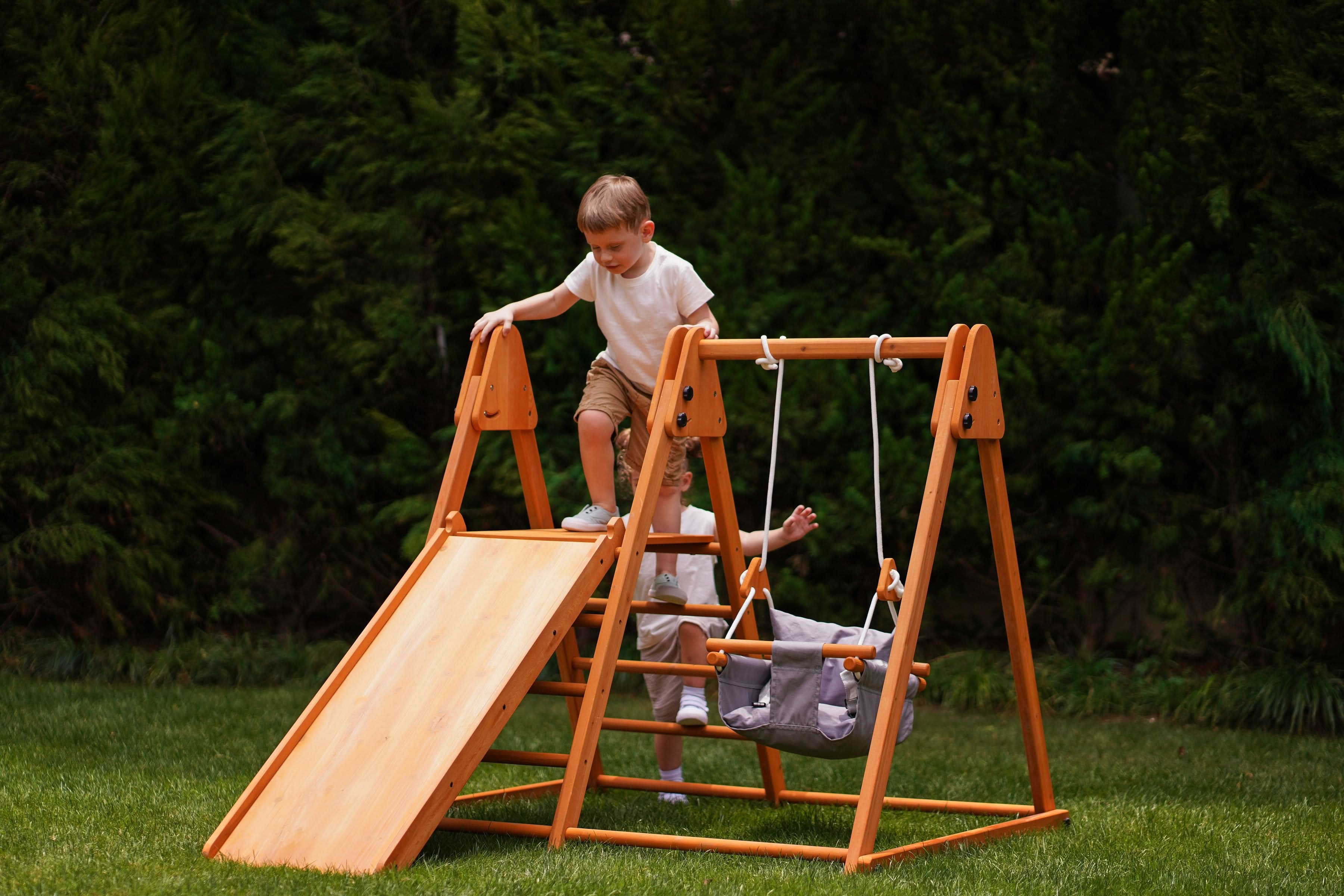 Juniper Folding Indoor & Outdoor Playset | Wooden Climber for Toddlers - Image 8