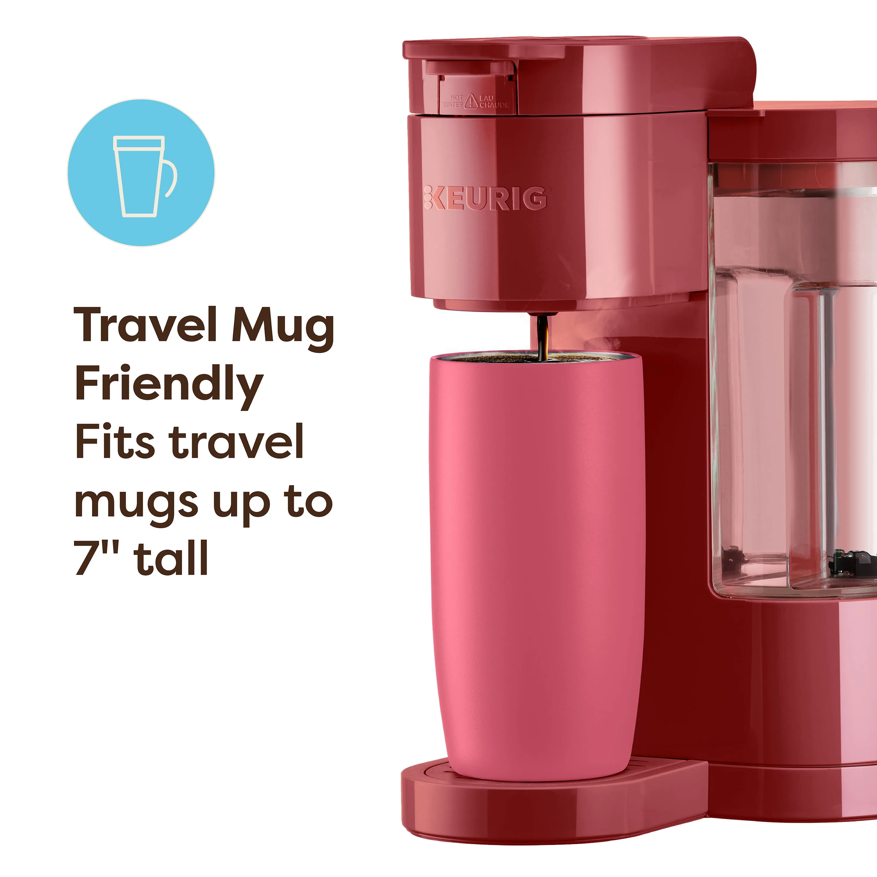 K-Express Essentials Red Single-Serve K-Cup Pod Coffee Maker - Red - Image 5
