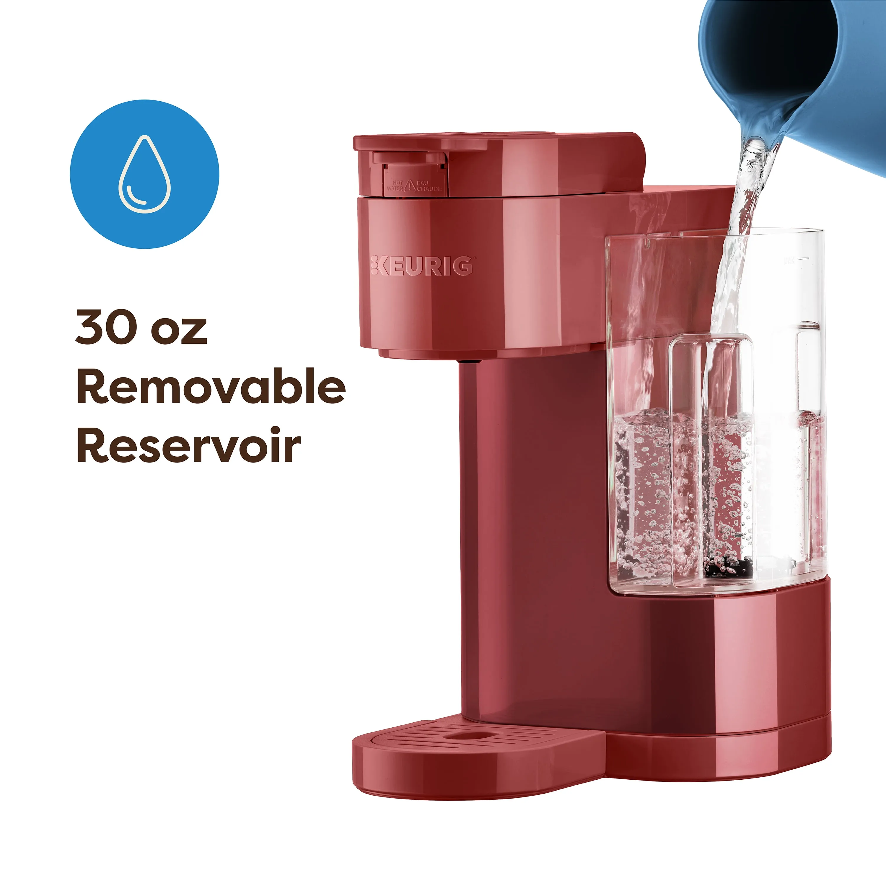 K-Express Essentials Red Single-Serve K-Cup Pod Coffee Maker - Red - Image 8