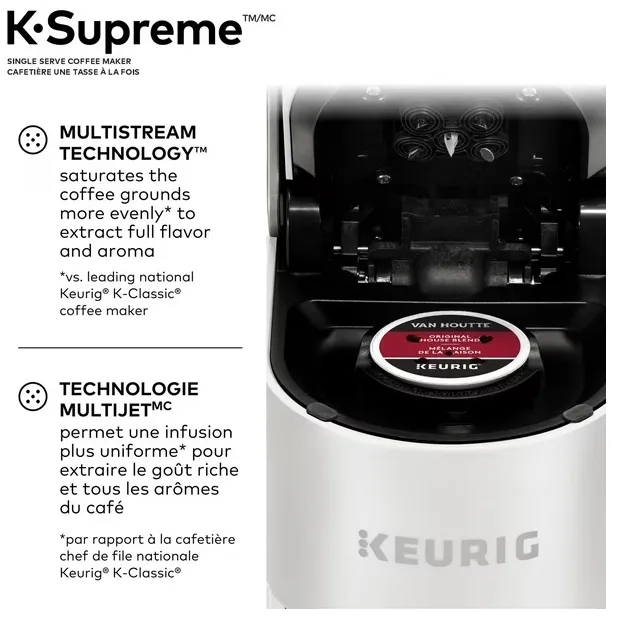 K-Supreme Single Serve Coffee Maker - White - Image 4