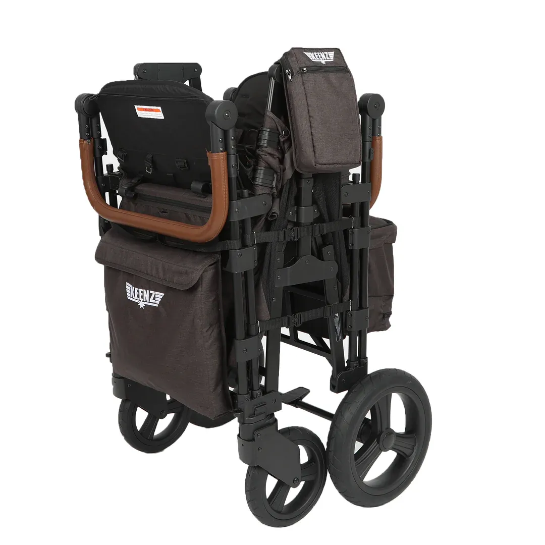 XC+ Luxury Comfort Stroller Wagon 4 Passenger - Black - Image 3