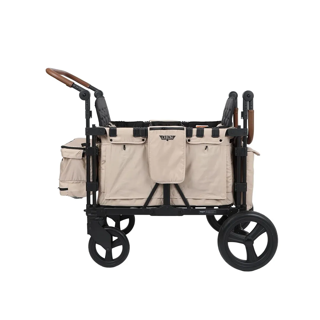 Keenz XC+ Luxury Comfort Stroller Wagon 4 Passenger- Mocha - Image 6