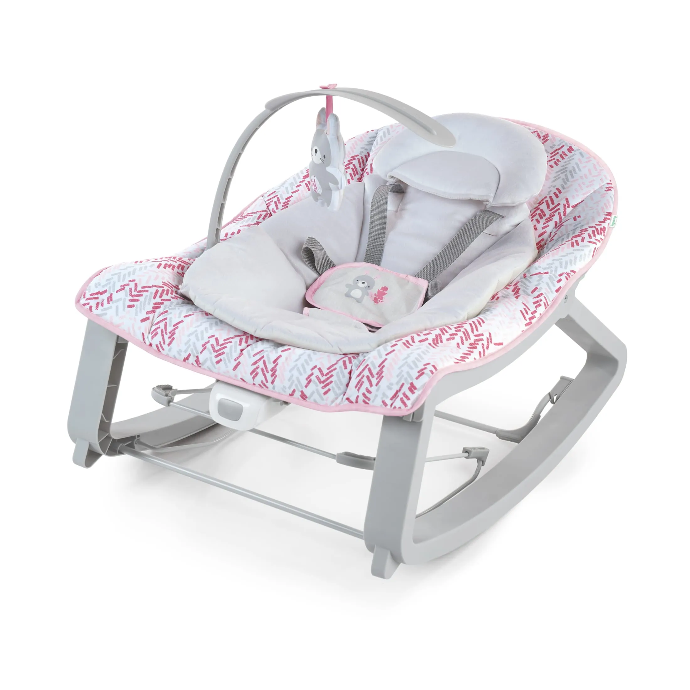 3-in-1 Baby Bouncer Seat & Infant to Toddler Rocker - Pink