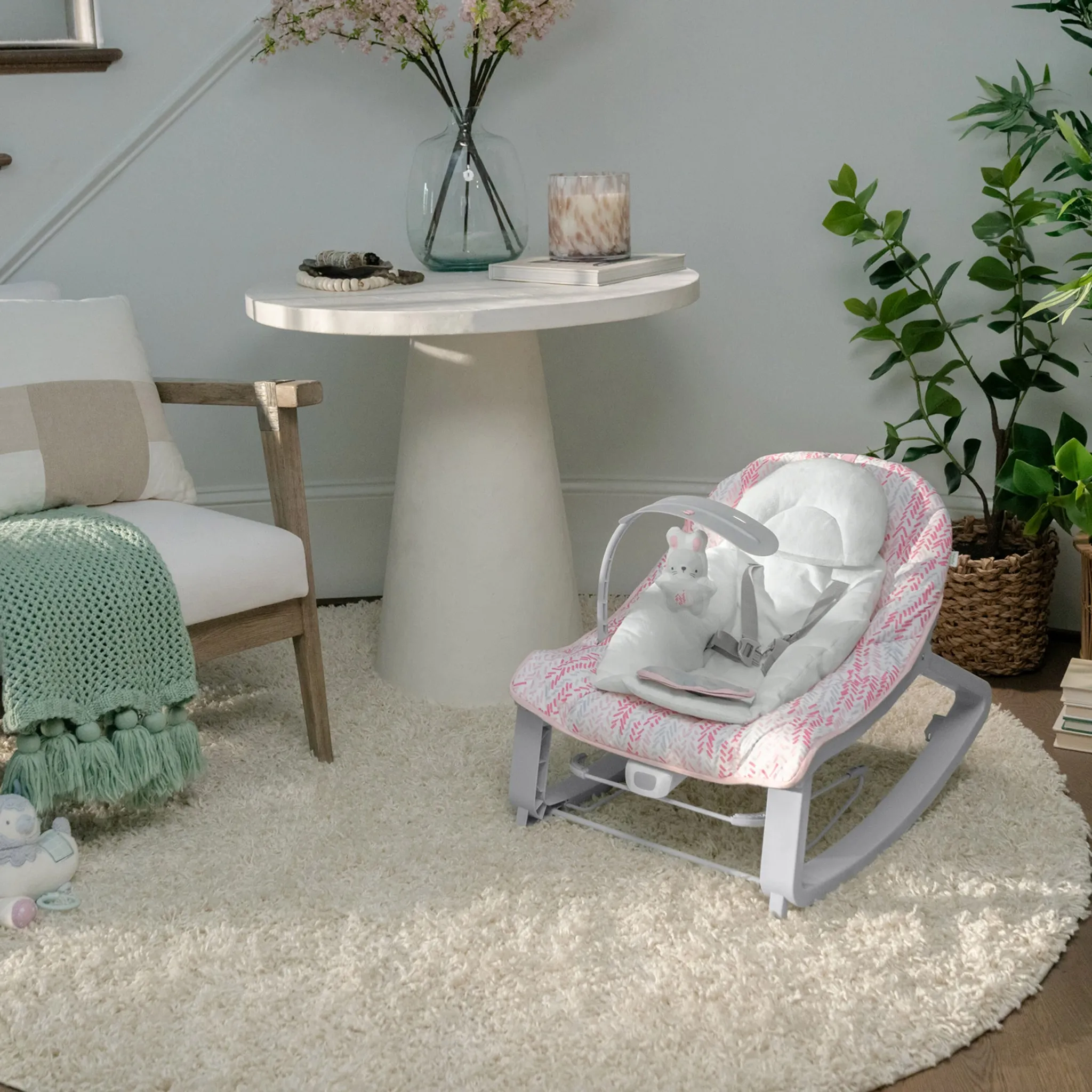 Keep Cozy 3-in-1 Grow with Me Baby Bouncer Rocker & Toddler Seat - Lily - Image 3