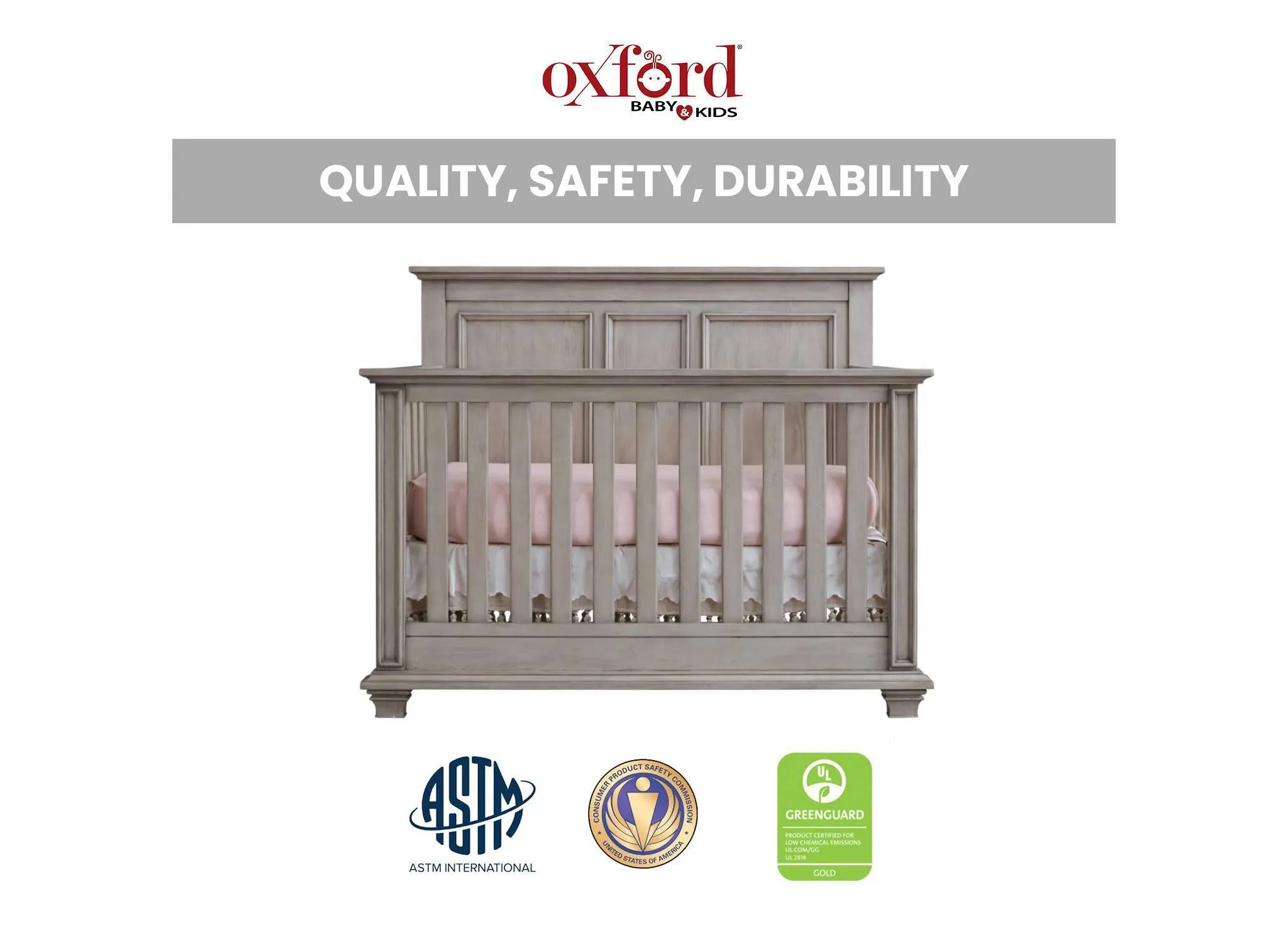 Kenilworth 4-in-1 Convertible Crib - Stone Wash - Image 3