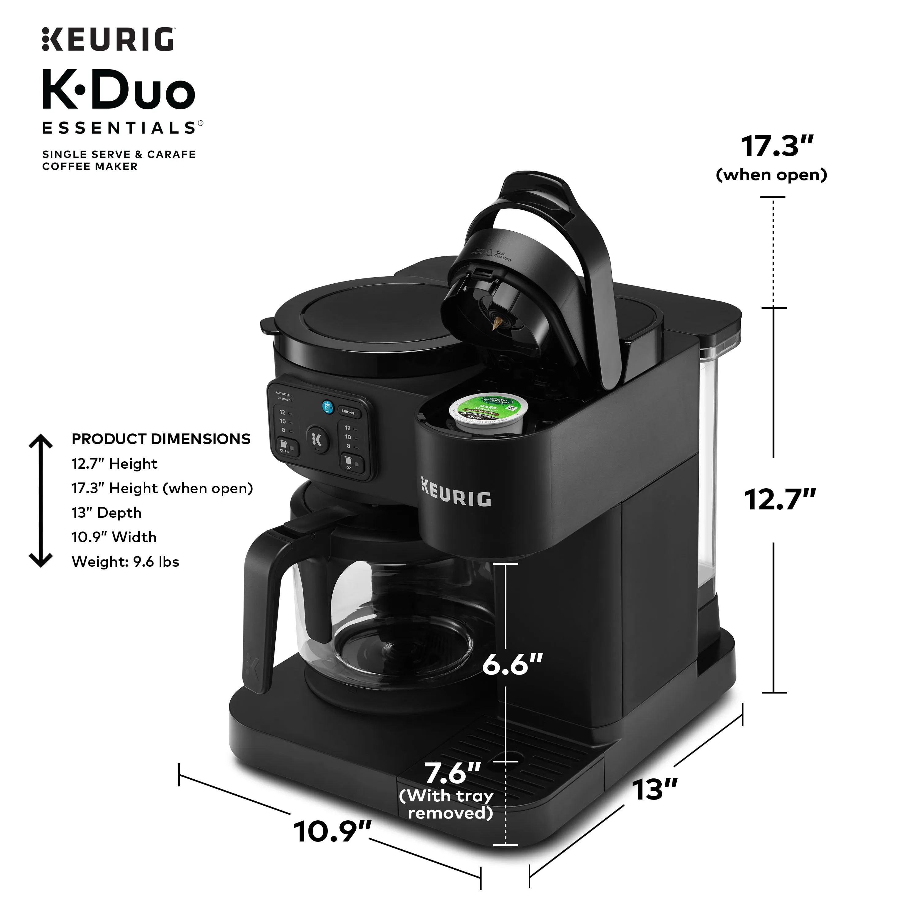 Keurig K-Duo Essentials Hot & Iced Single-Serve K-Cup Pod Coffee Maker & Carafe - Image 7