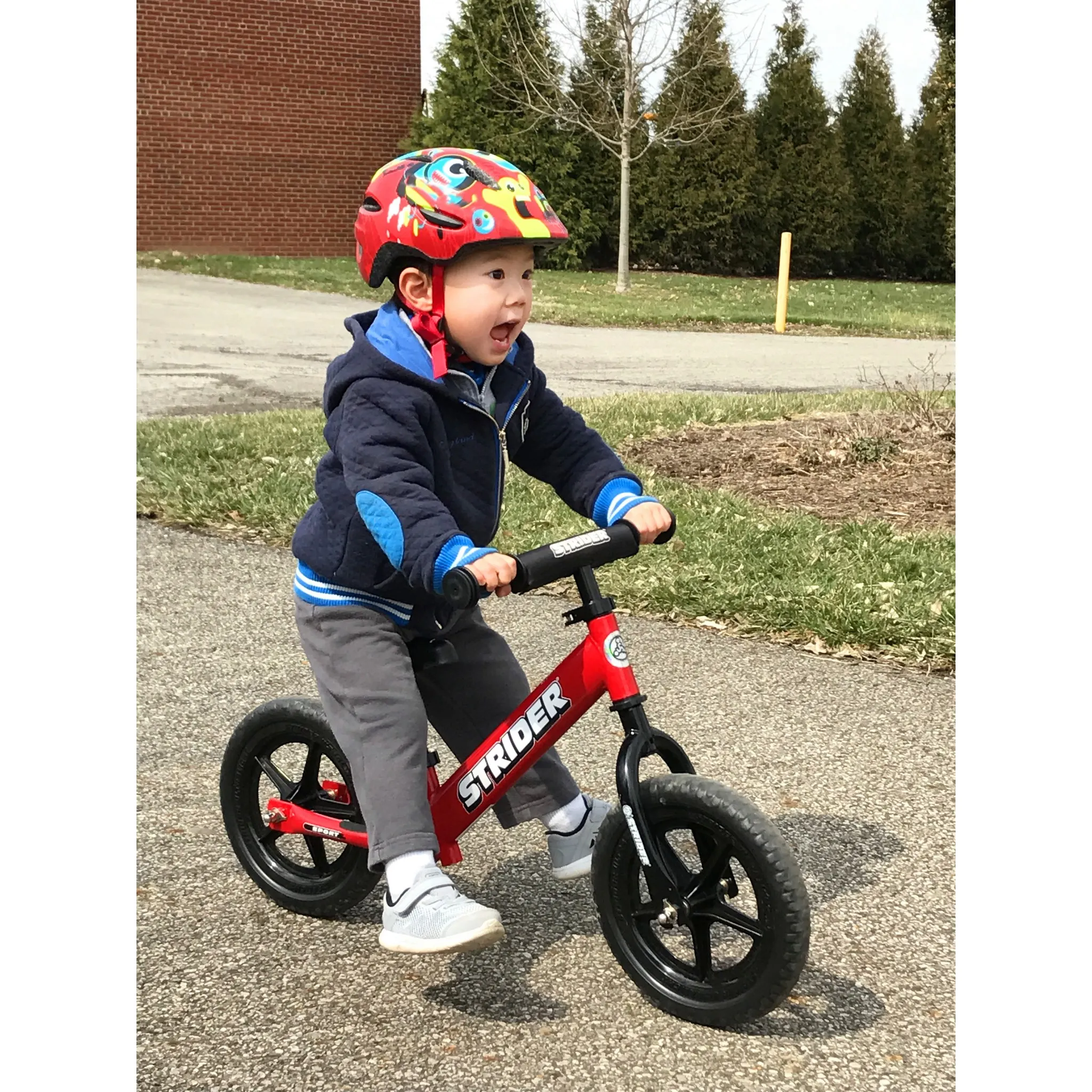 Kids' 12" Balance Bike - Red - Image 8