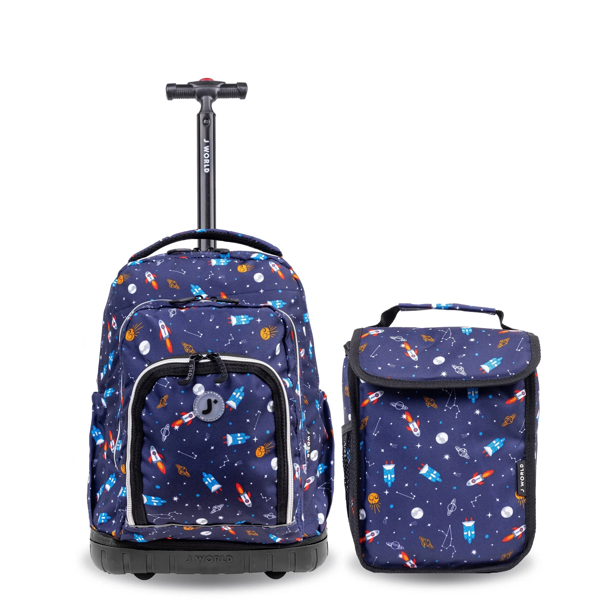 Kids' 16" Rolling Backpack and Lunch Bag - Spaceship