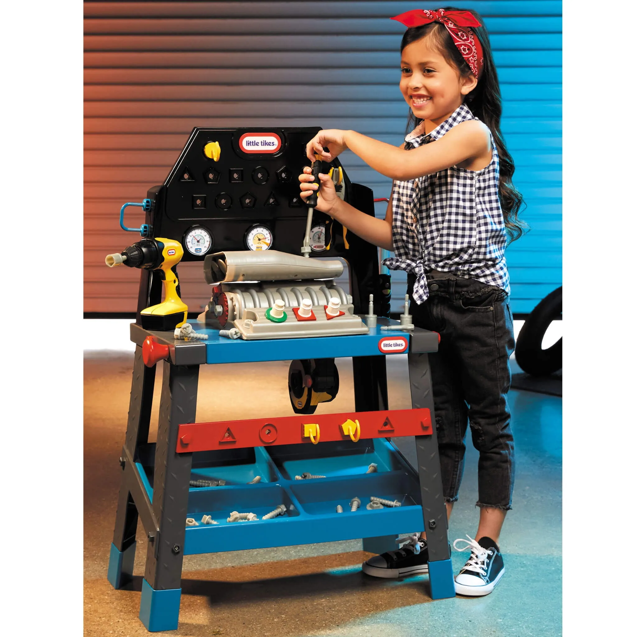 Kids' 2-in-1 Buildin' to Learn Motor/Wood Shop - 72pc - Image 5