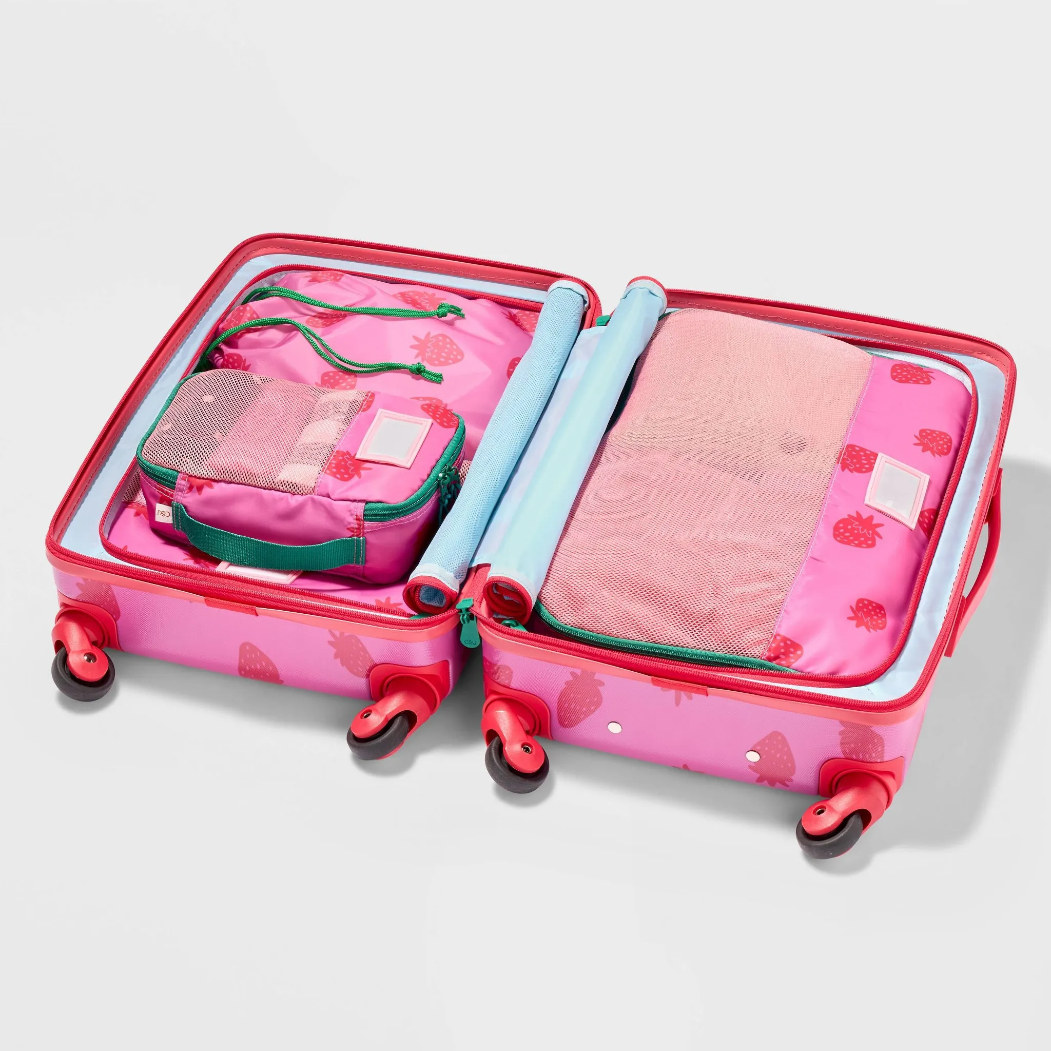 Kids' 4pc Packing Cube Set - Strawberry - Image 2