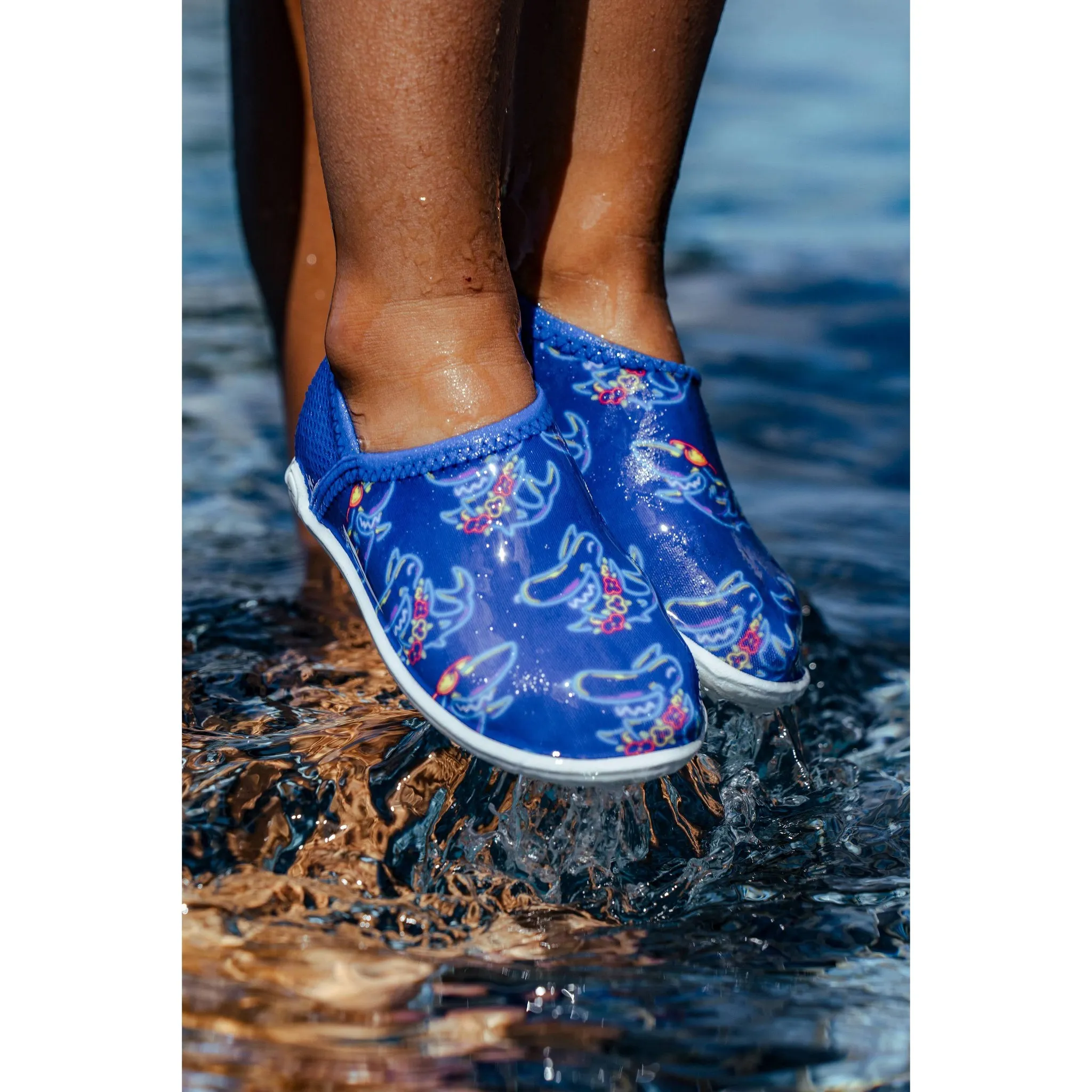 Kids' Beach Bootie Water Shoes - Neon Shark M - Image 4