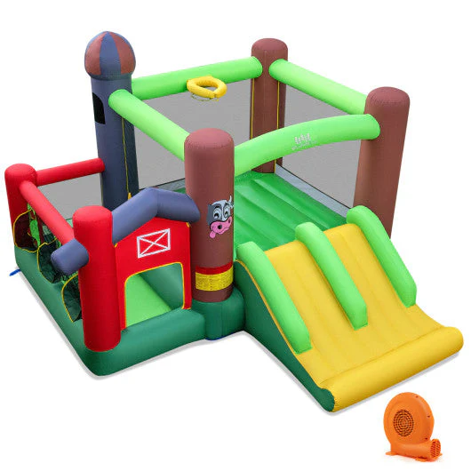 Kids Castle Slide Bouncer With 750W Blower and Dual Slides - Image 2