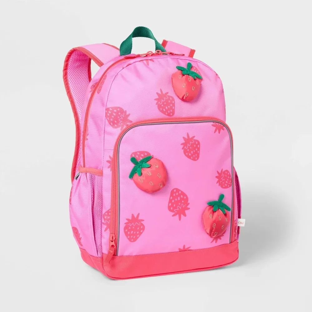 Kids' Classic Backpack - Strawberry Food Pattern - Image 4