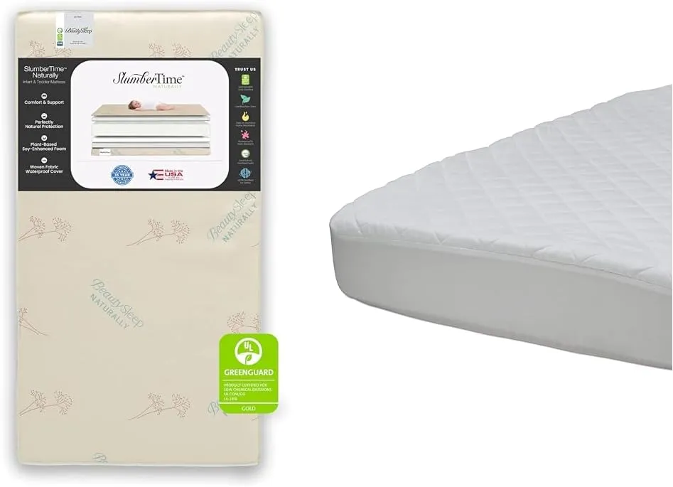 Kids' Crib and Toddler Mattress - Natural Wood - Image 4