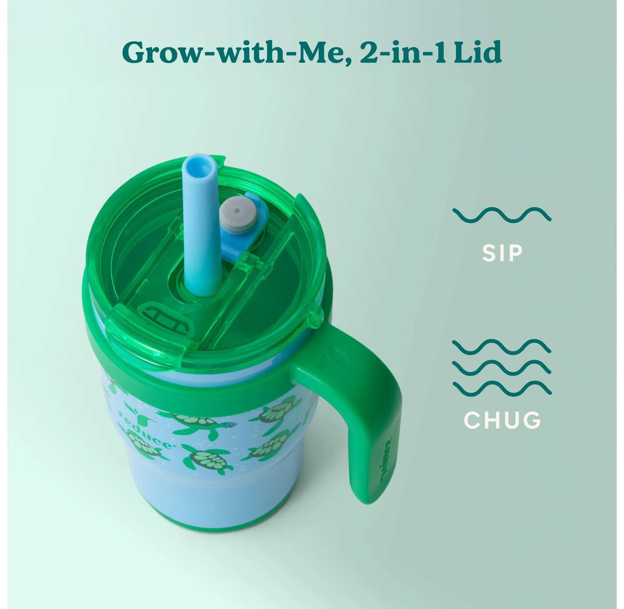 Kids Leakproof Vacuum Insulated Tumbler - Scuba Turtles - Image 5