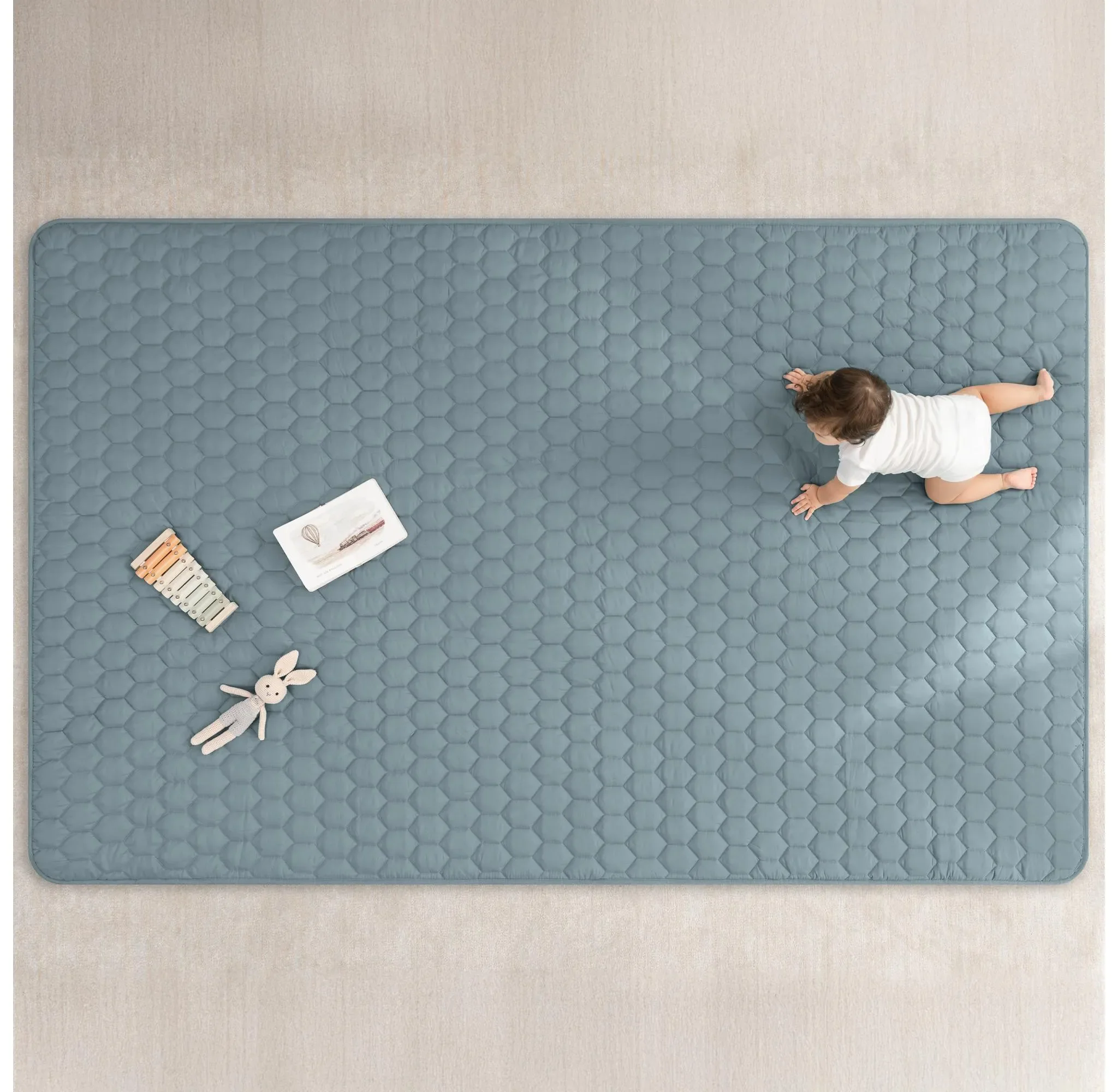 Kids Play Mat - Pacific Blue - Rectangle