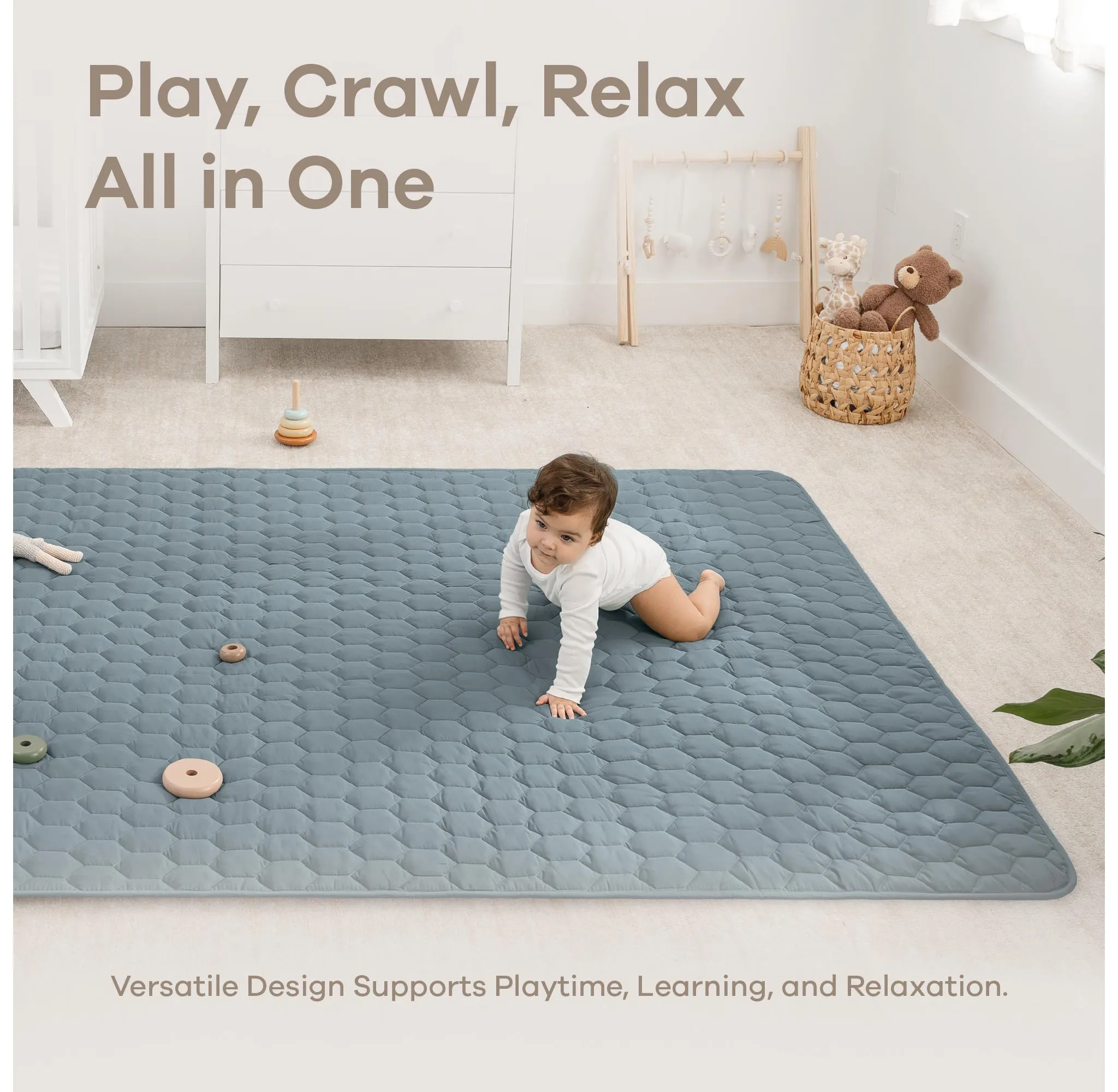 Kids Play Mat - Pacific Blue - Rectangle - Image 2
