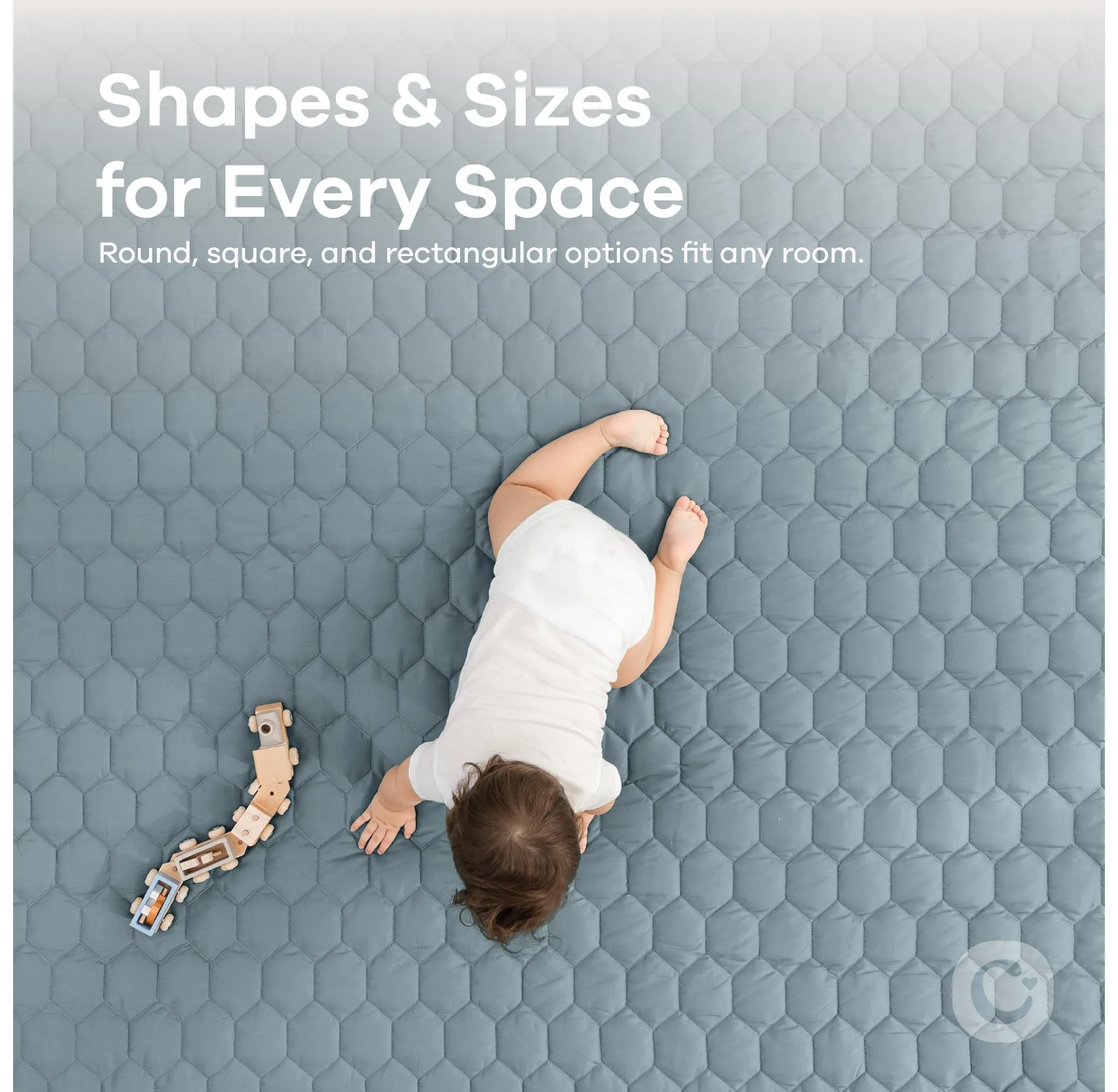 Kids Play Mat - Pacific Blue - Rectangle - Image 5