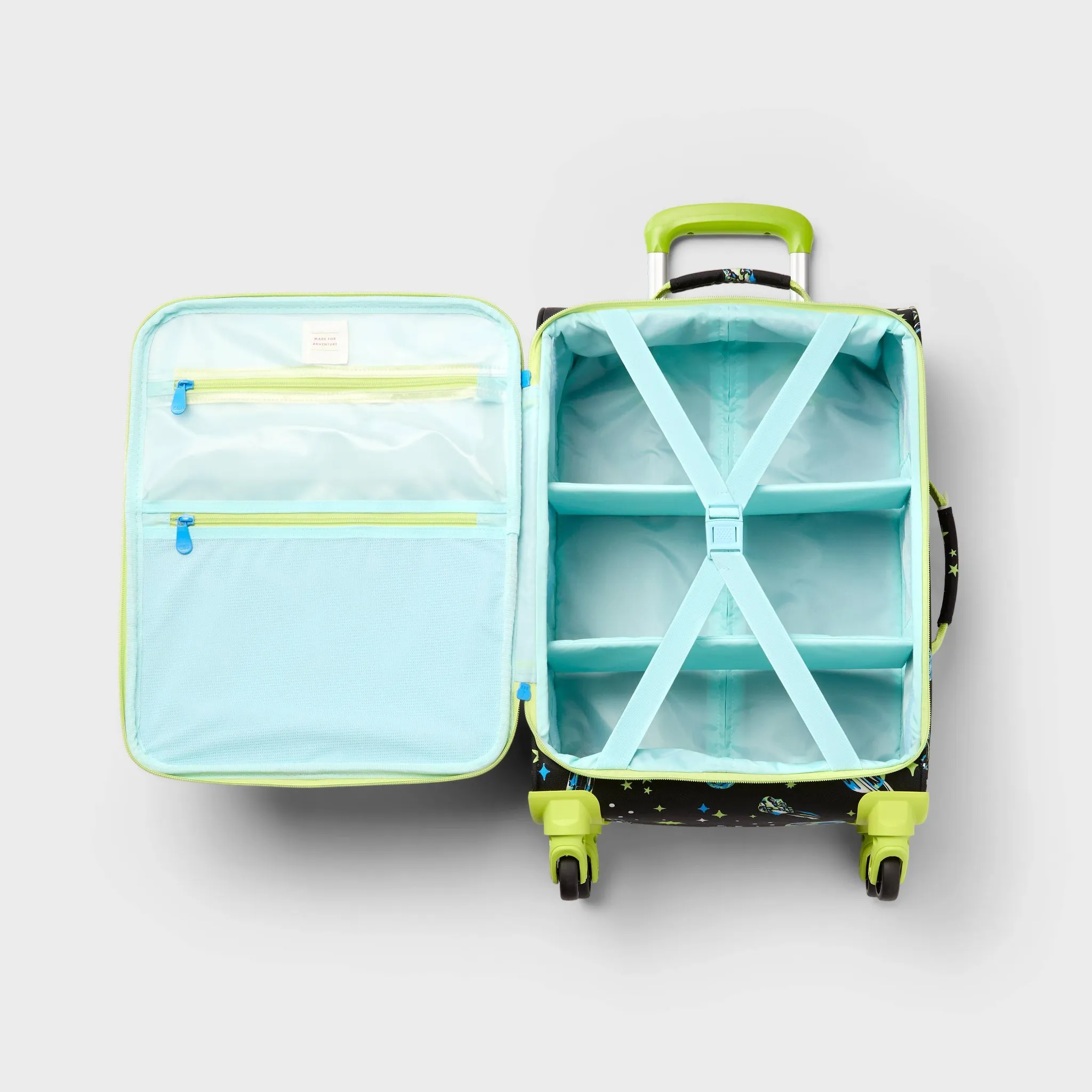 Kids' Softside Carry-On Spinner Suitcase - Black - Image 3