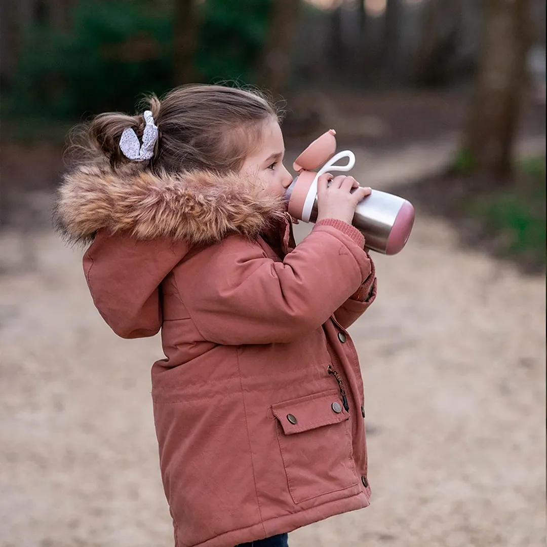 Kids Stainless Steel Water Bottle - Rose - Image 2