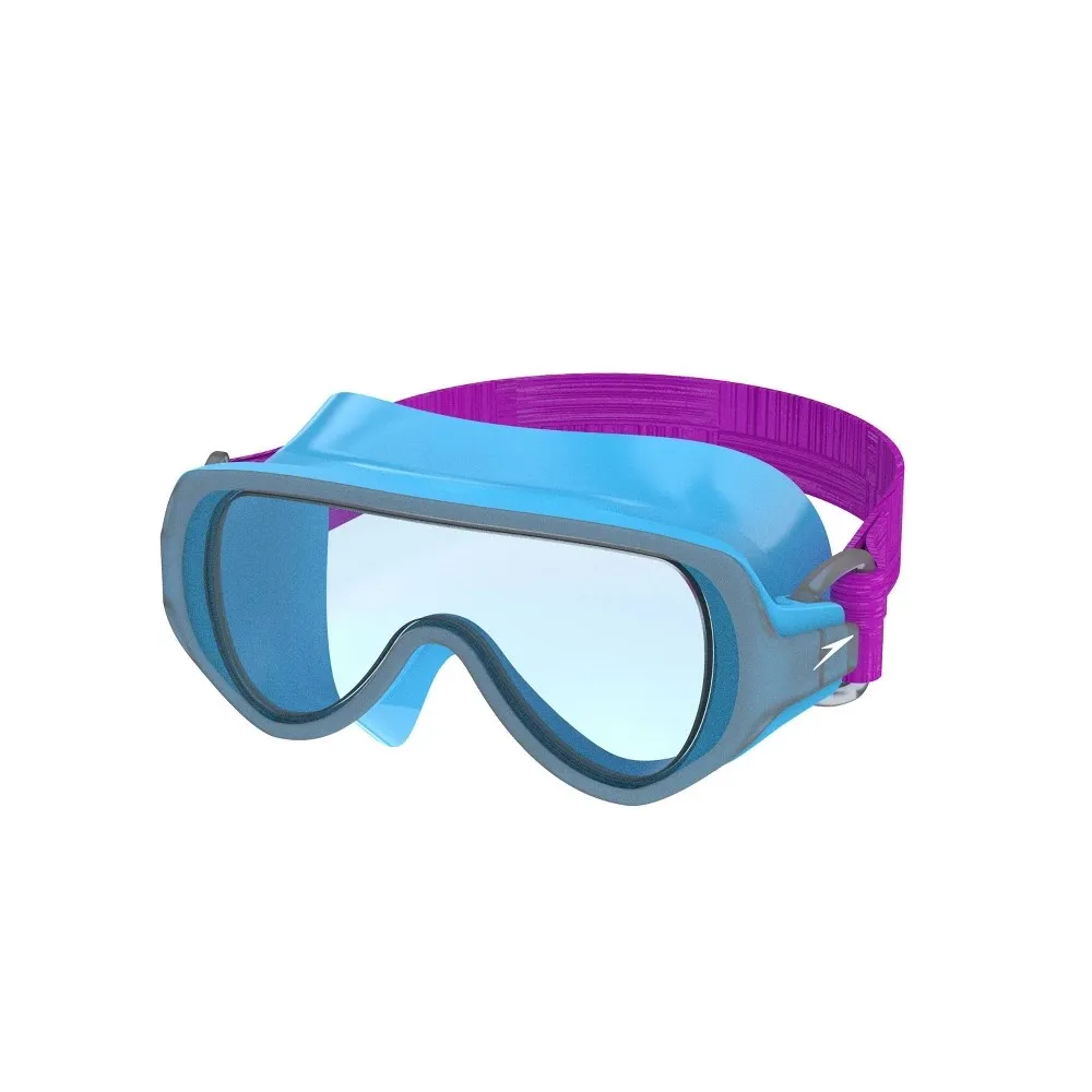 Kids' Swim Mask with Fabric Strap - Blue/Purple - Image 5