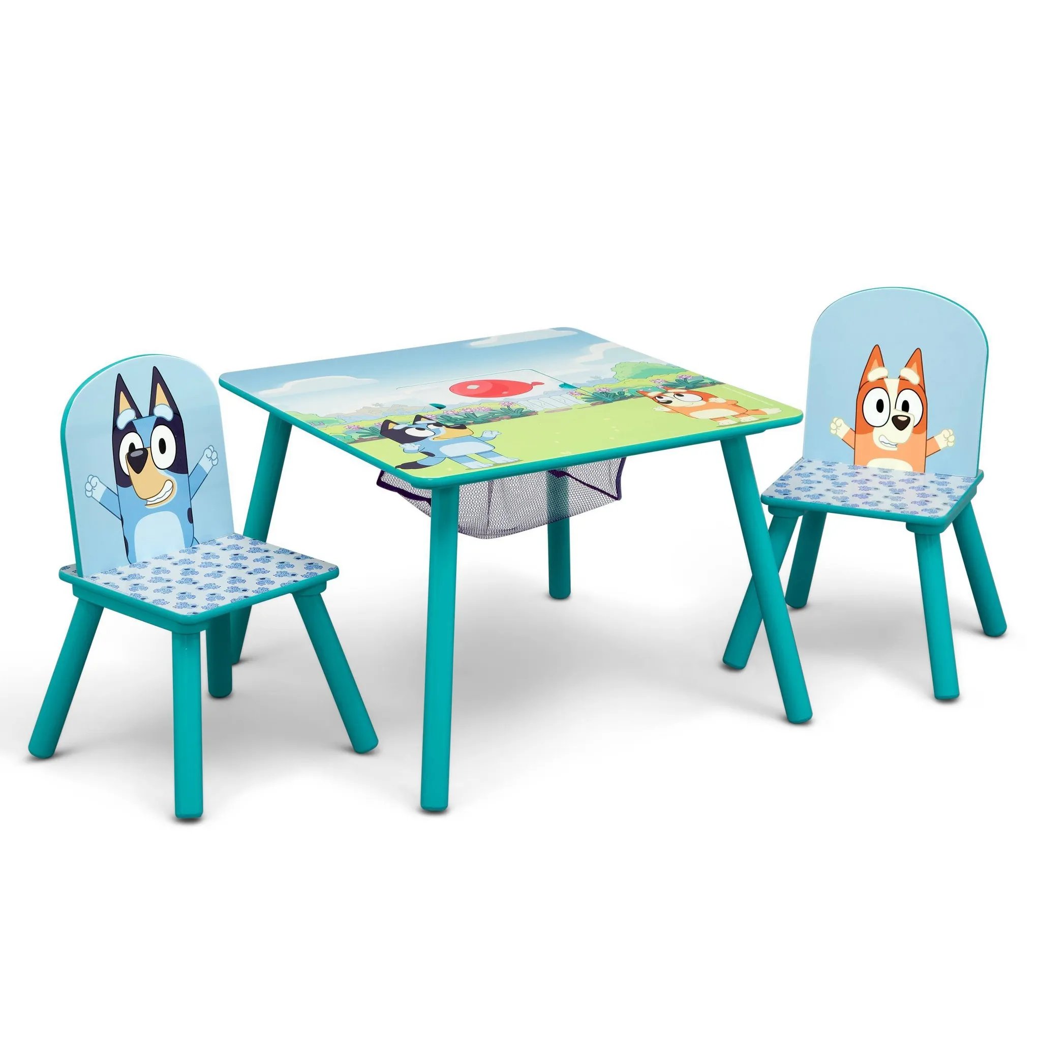 Kids' Table and Chair Set with Storage - Green Gold Gold Certified - Bluey