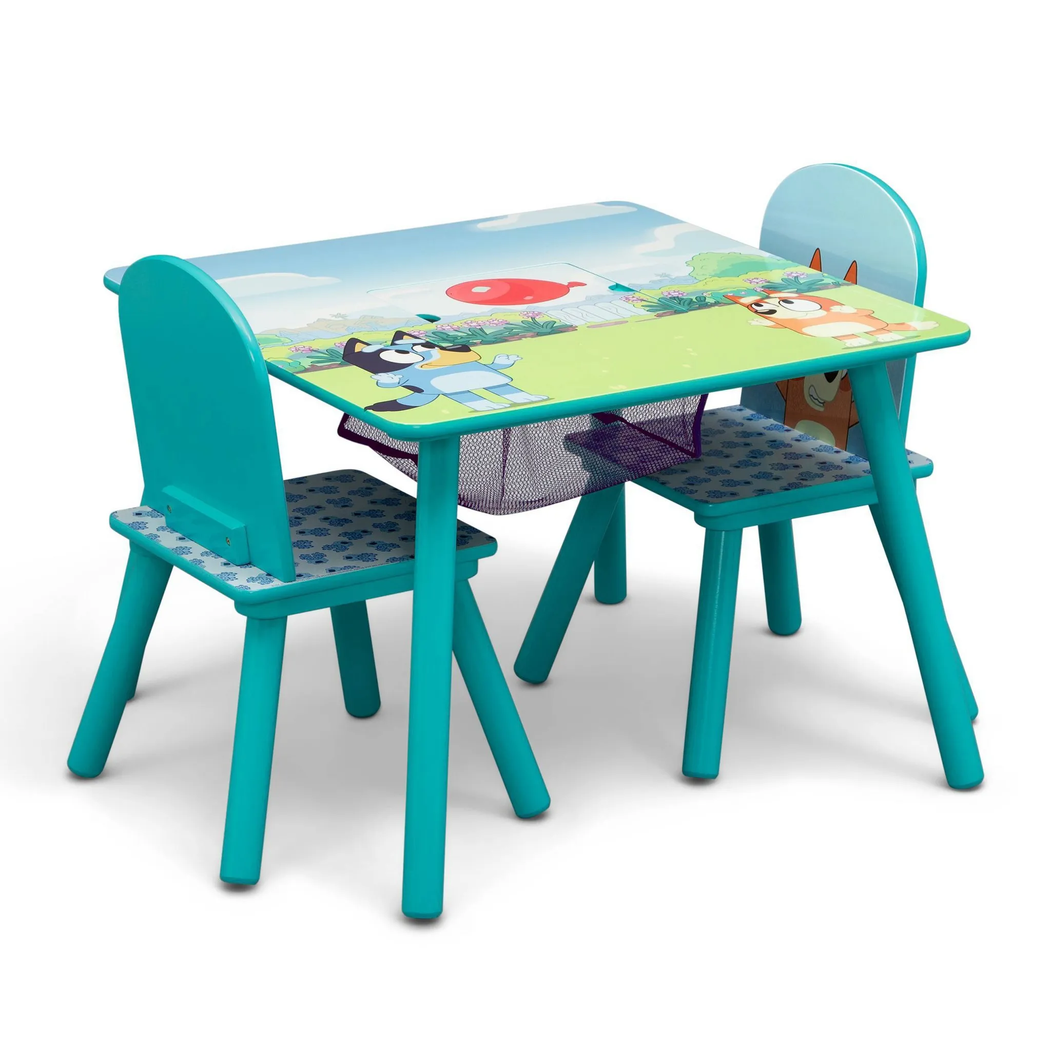 Kids' Table and Chair Set with Storage - Green Gold Gold Certified - Bluey - Image 5
