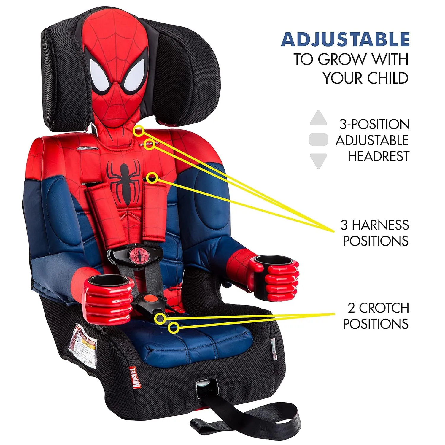 KidsEmbrace Marvel Spider-Man 2-in-1 Car seat - Image 7
