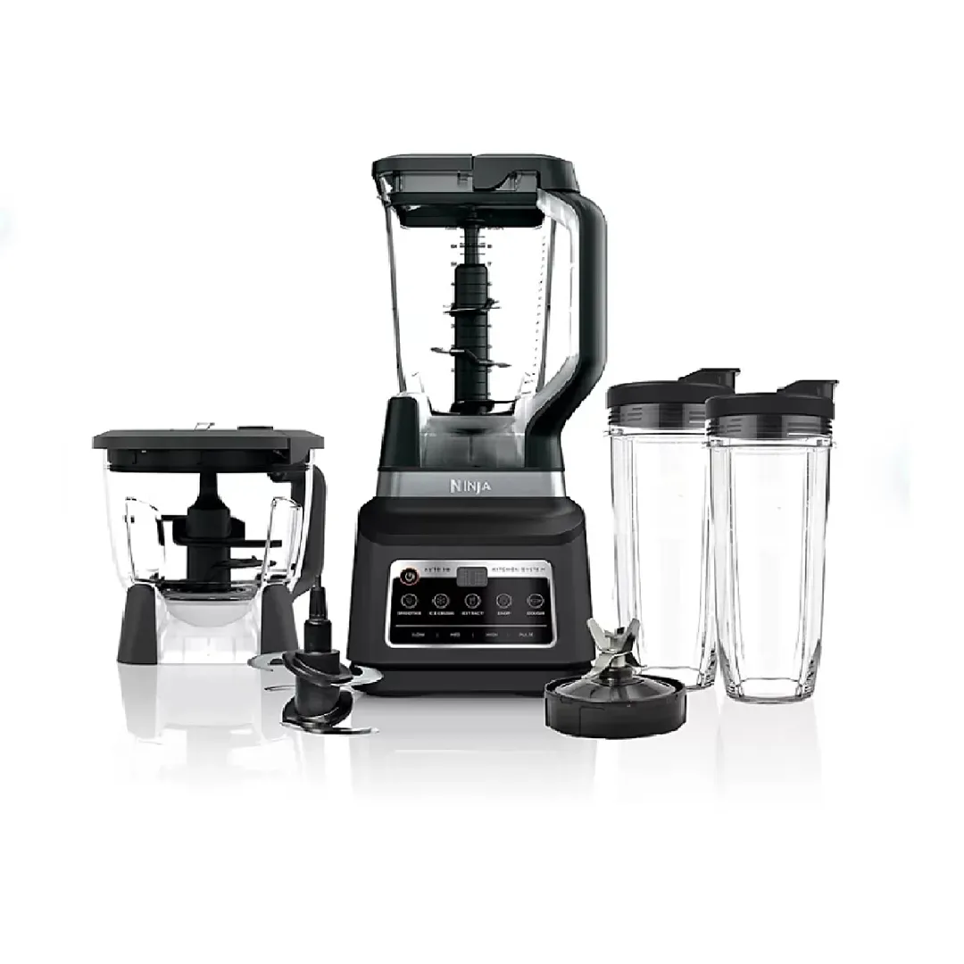 Kitchen Blender System & 8 Cup Food Processor - Black