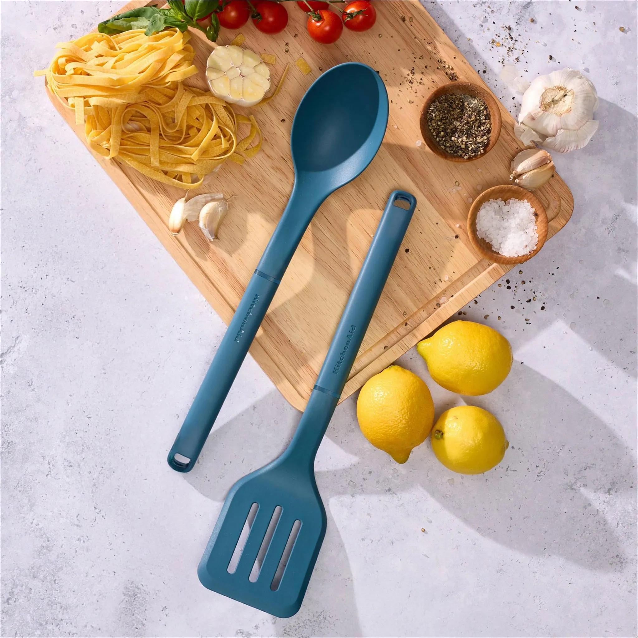 KitchenAid 2pk Turner and Spoon Cooking Utensil Set Agave - Image 2