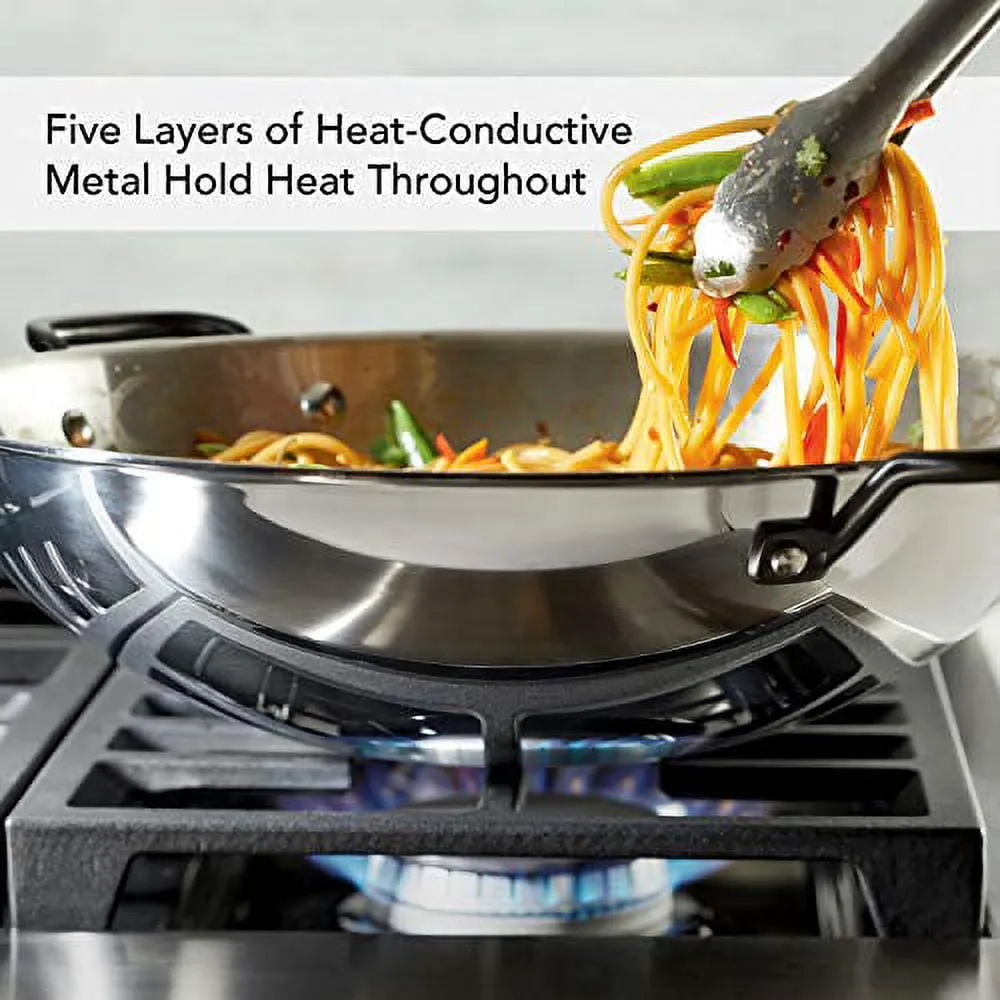 KitchenAid 5-Ply Clad 15-Inch Stainless Steel Wok - Image 4