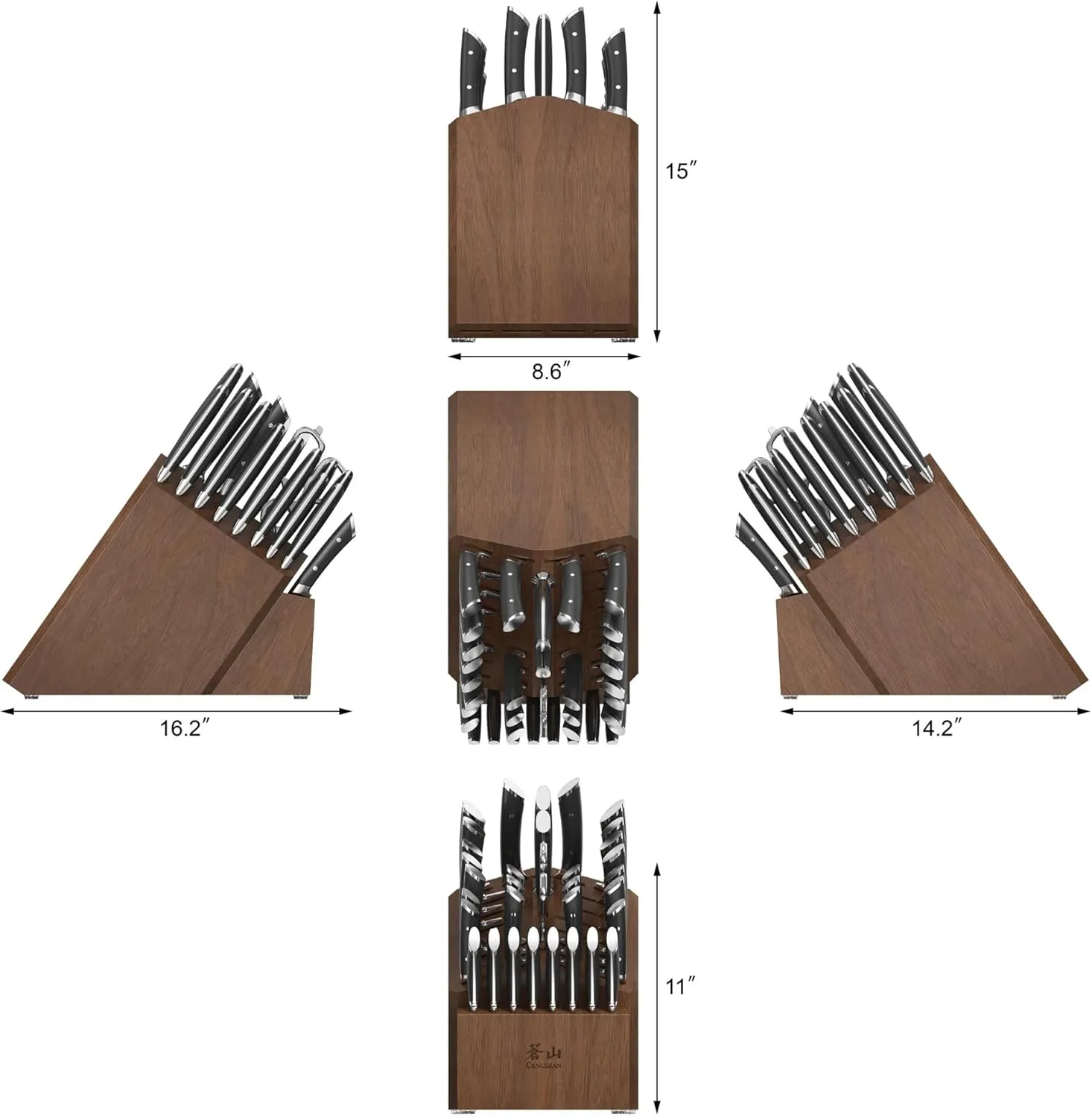 OLYMPUS Series 36-Piece Block Set, Forged German Steel - Black - Image 3