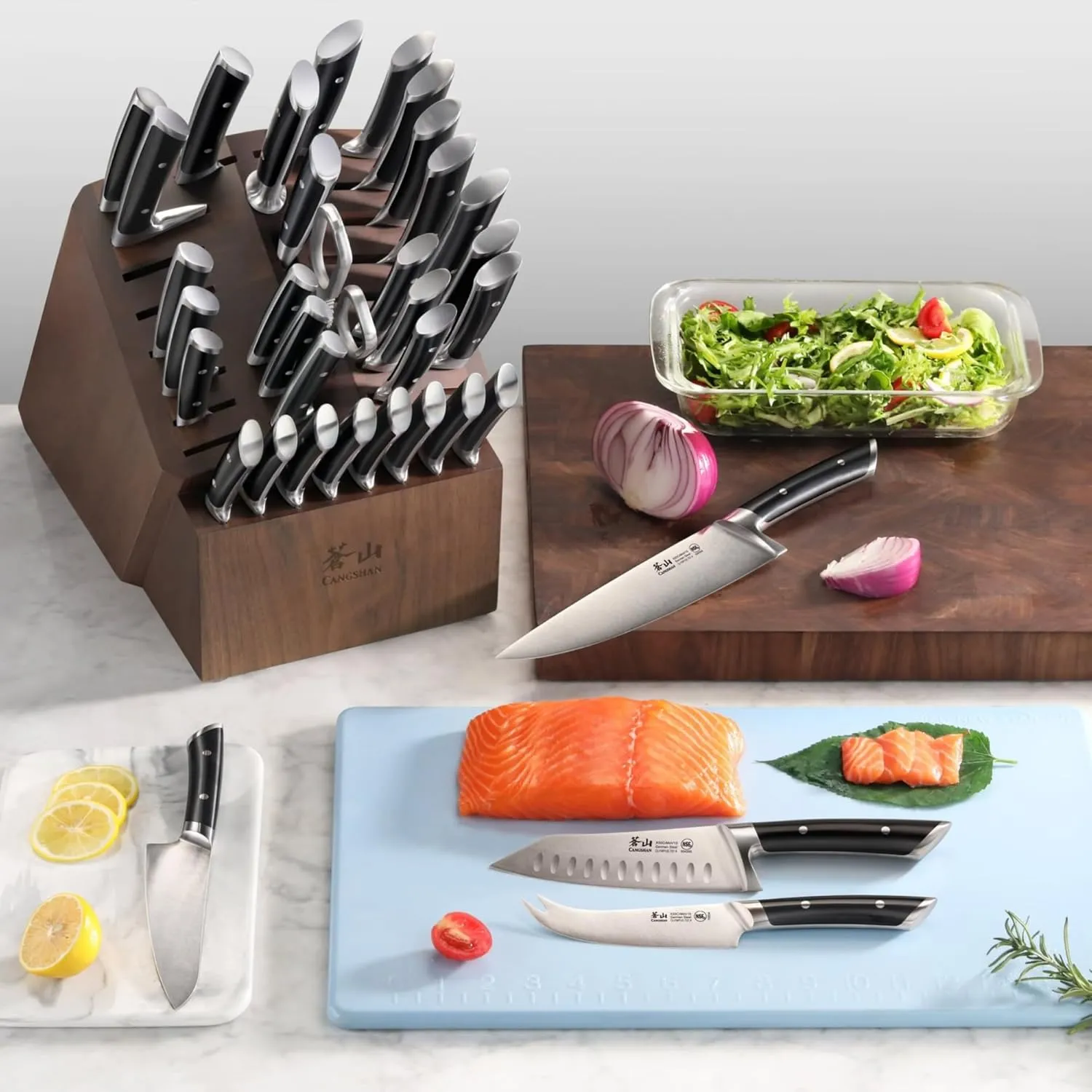 OLYMPUS Series 36-Piece Block Set, Forged German Steel - Black - Image 4