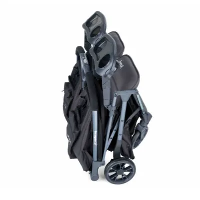 KooperX2 Lightweight Compact Fold Double Stroller - Black - Image 2